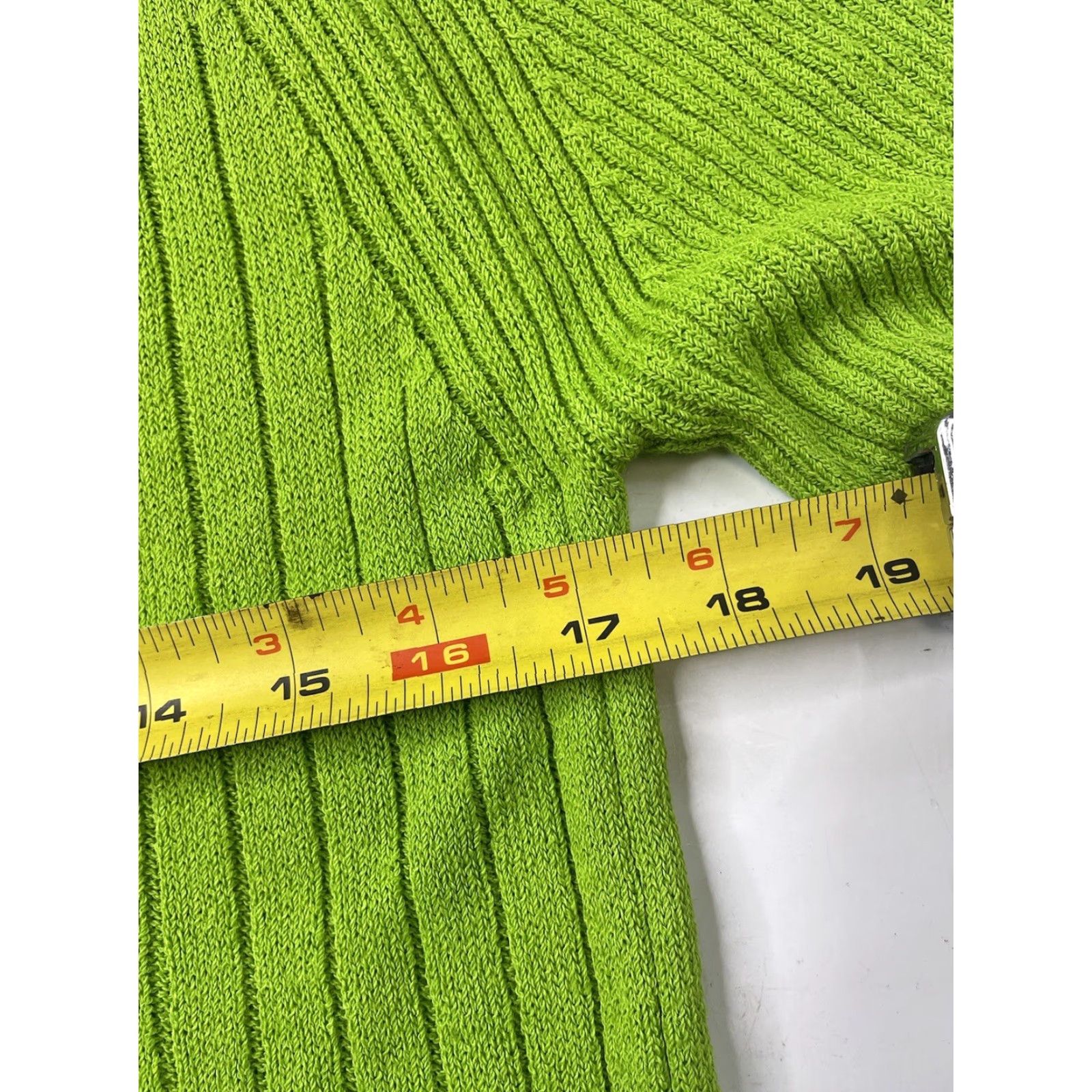 Vintage VINTAGE Iceberg Jumper Shirt Women Short Sleeve Green Striped V-Neck Size 44 90s 00s Womens Size M / US 6-8 / IT 42-44 - 5 Thumbnail