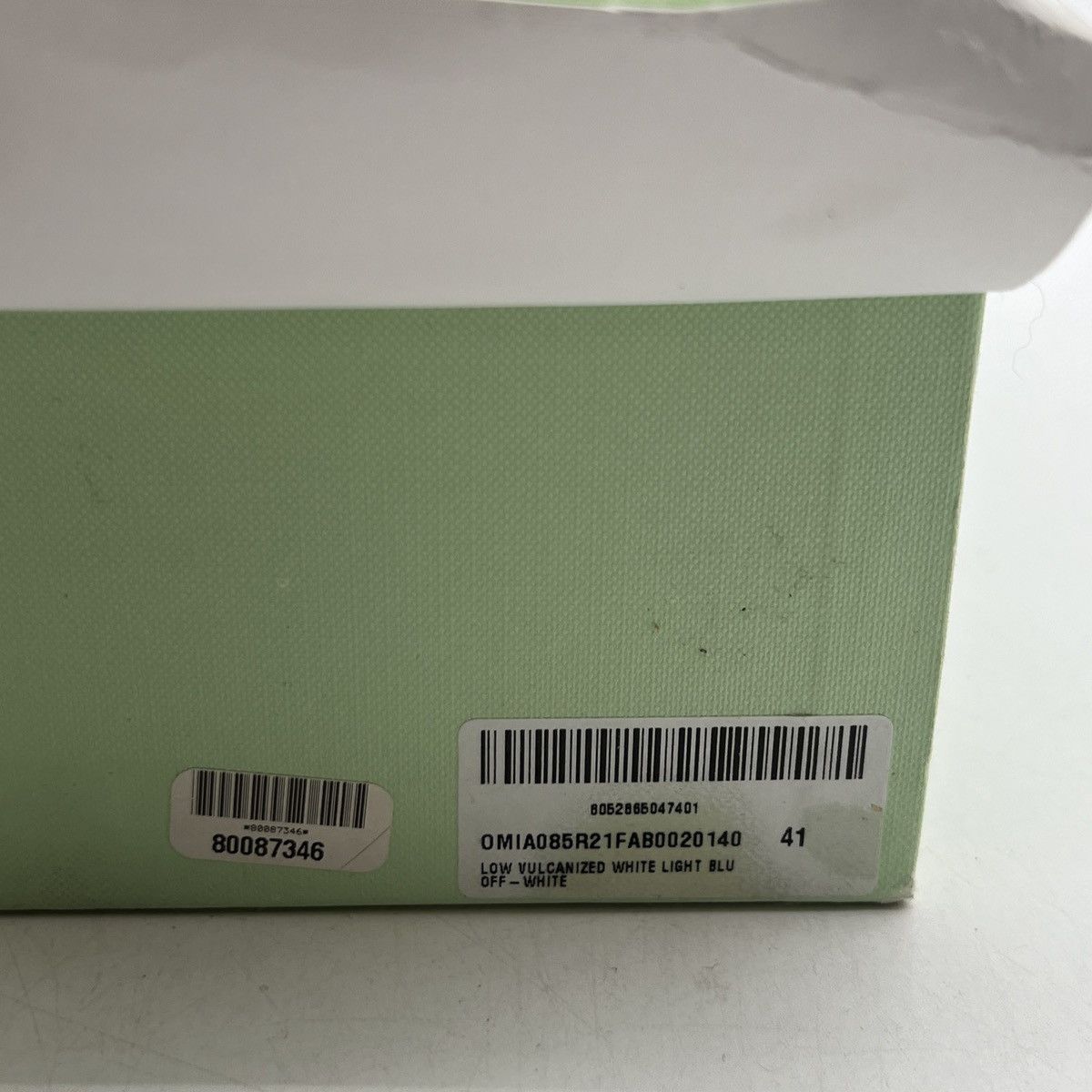 Off white vulc sneaker white black light blue