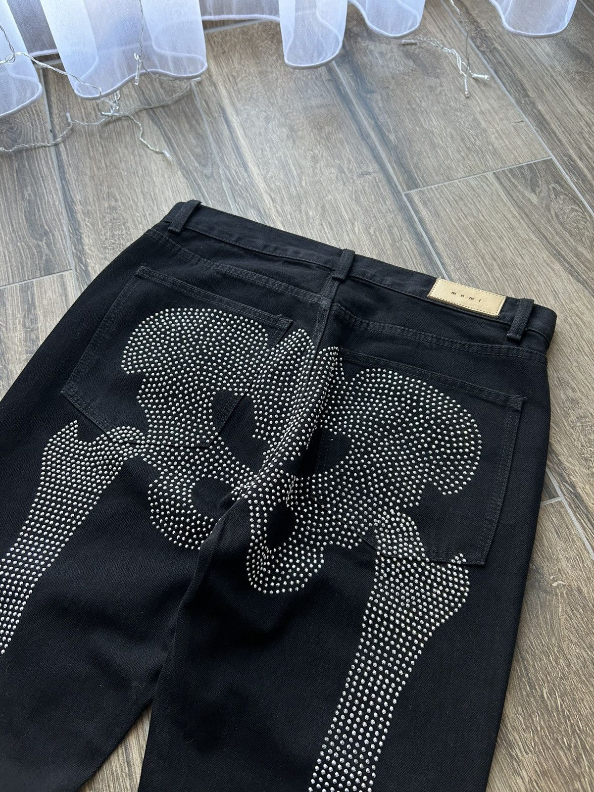 Designer × Ed Hardy Skeleton Full drip Ed hardy style jeans mens y2k Size US 32 / EU 48 - 4 Thumbnail