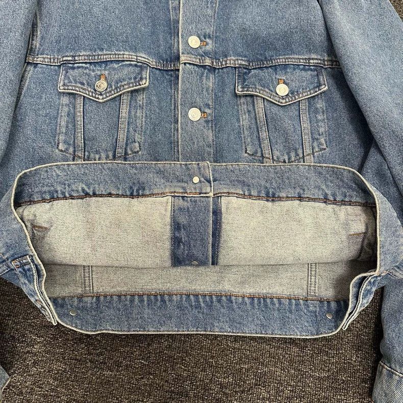 Balenciaga Balenciaga Logo Print Denim Jacket-2506 Size US XXL / EU 58 / 5 - 6 Thumbnail