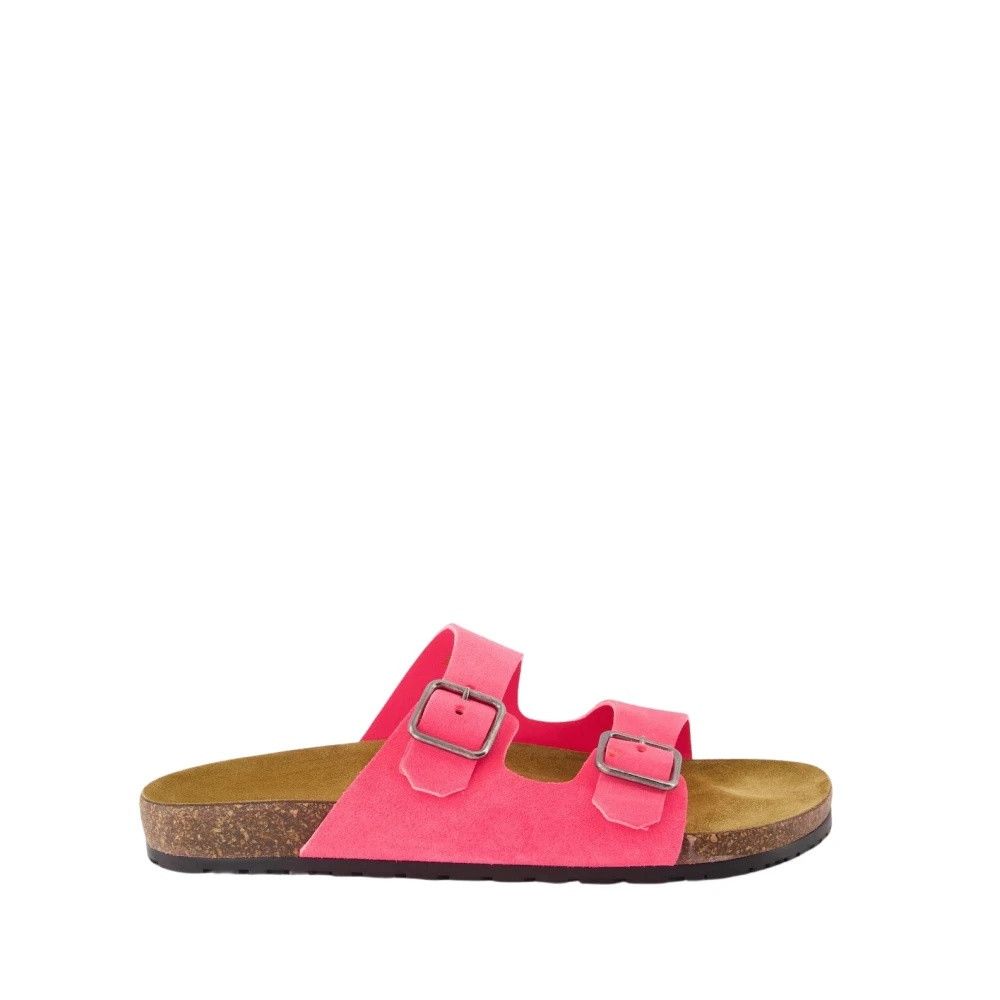 Saint Laurent Paris Jimmy Buckle Flat Sandals in Suede Coral Size US 9 / EU 42 - 1 Thumbnail