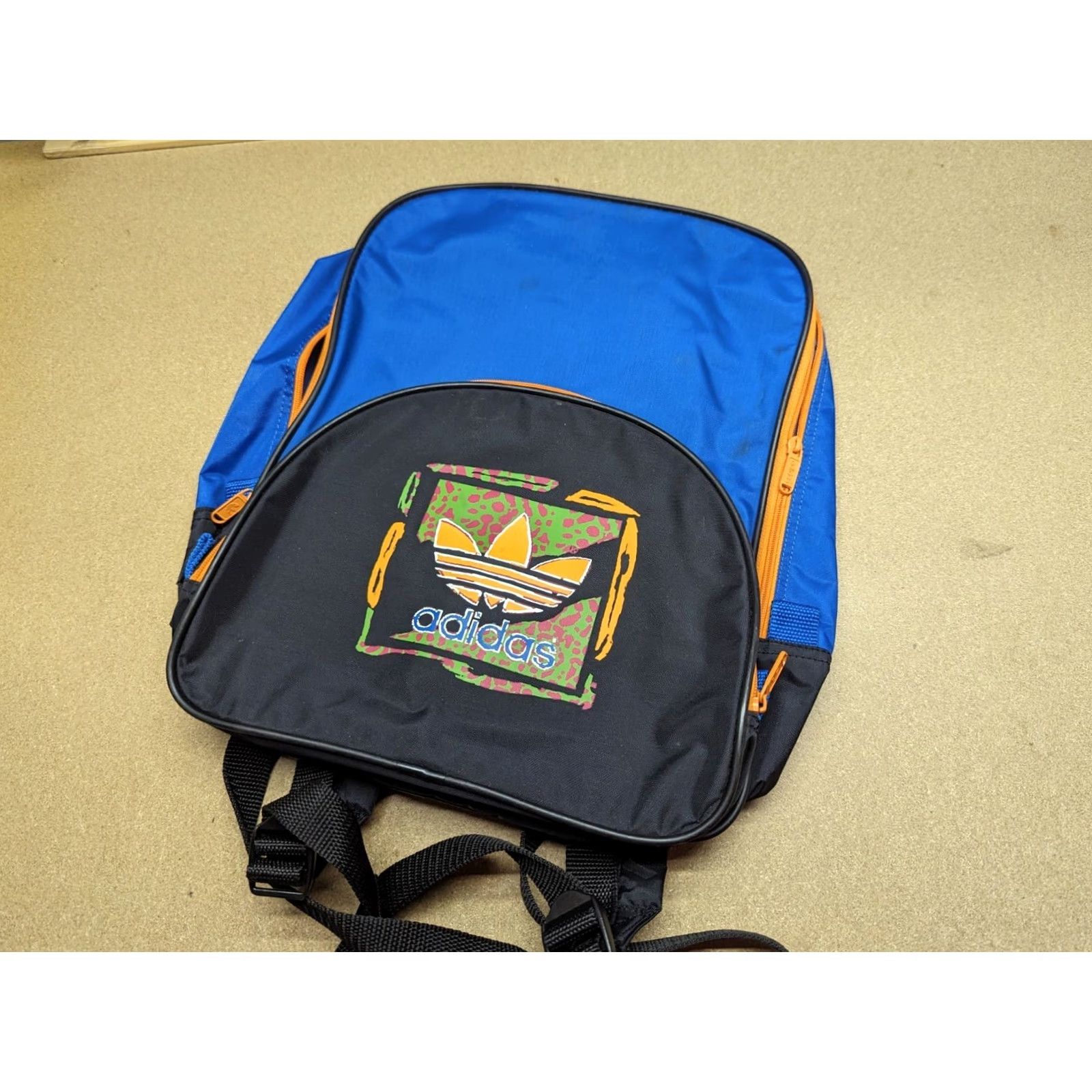 Adidas VINTAGE Adidas West Germany Backpack Trefoil Big Logo Blue Black Backpack Unisex Adults XS? Size ONE SIZE - 2 Thumbnail