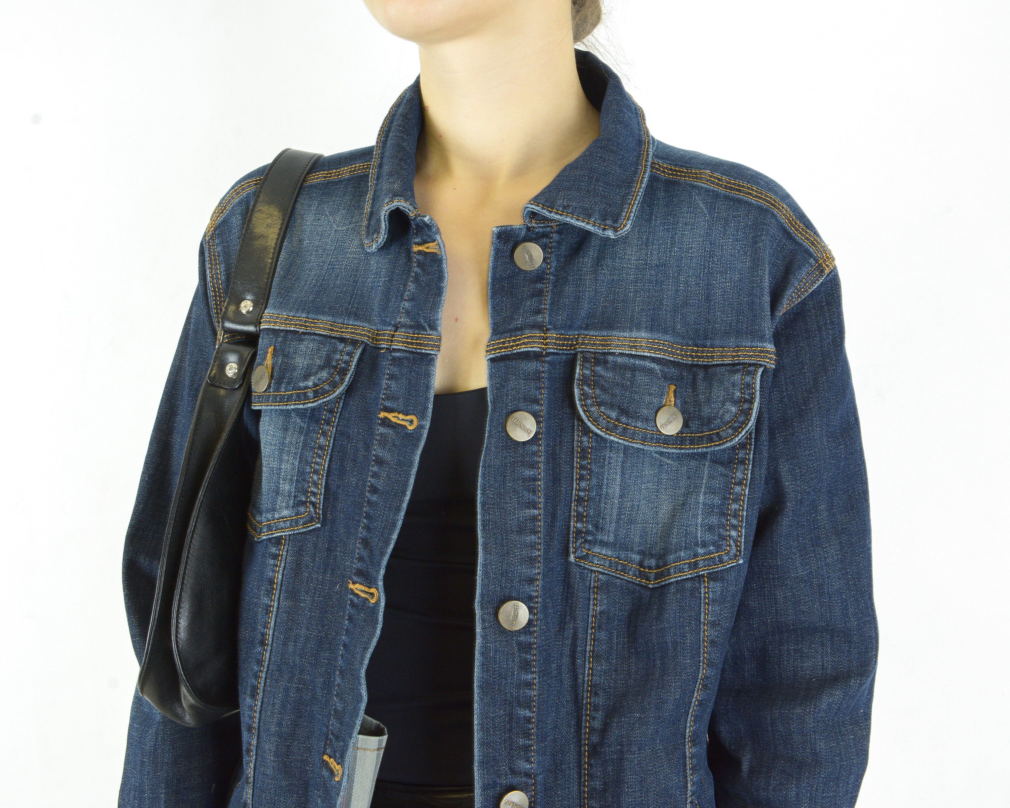 Carhartt × Carhartt Wip × Vintage M Denim Jean Jacket Button Up Blazer Trucker Cowboy Top Size M / US 6-8 / IT 42-44 - 4 Thumbnail