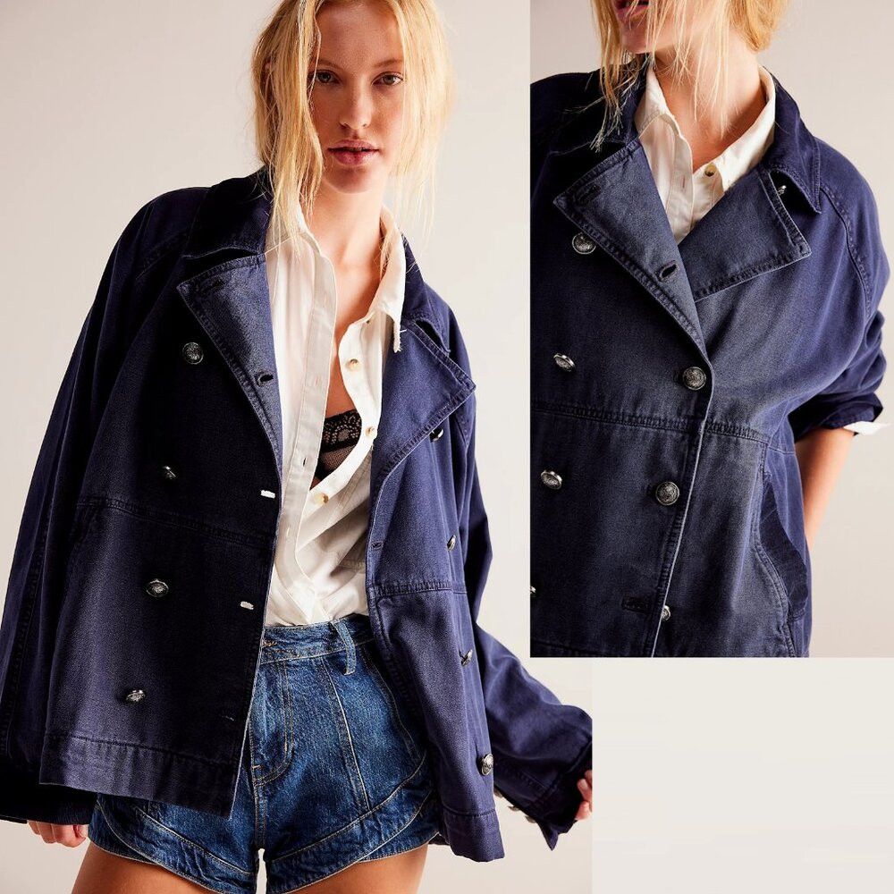 Free People New Free People We The Free Viva Surplus Blue Jacket Size S Size S / US 4 / IT 40 - 1 Thumbnail