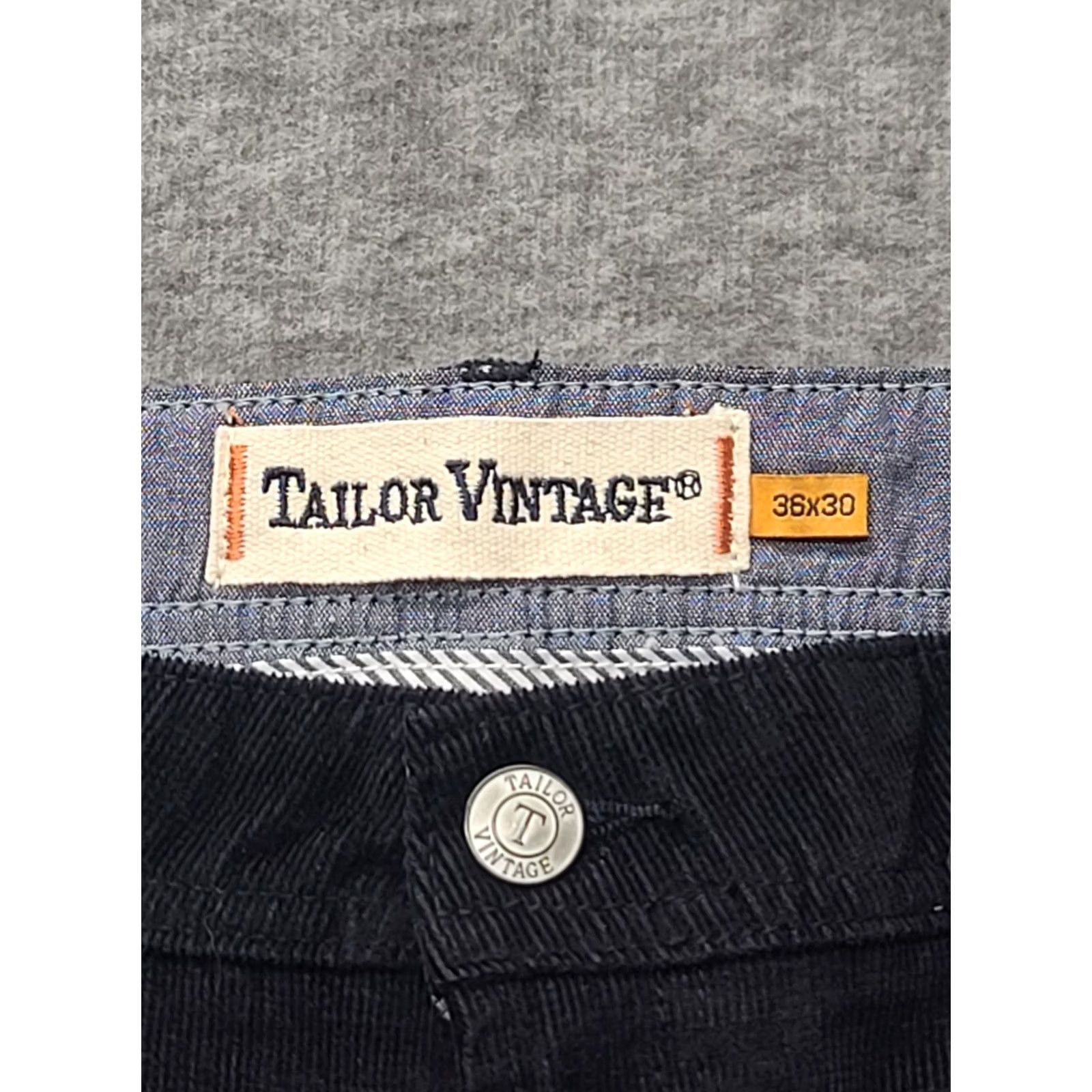 Vintage Tailor Vintage Canaan Slim Fit Pants Mens 36x30 Straight Leg Stretch Blue 5-Pocket Chino Trousers Holiday City Mens Size US 36 / EU 52 - 3 Thumbnail