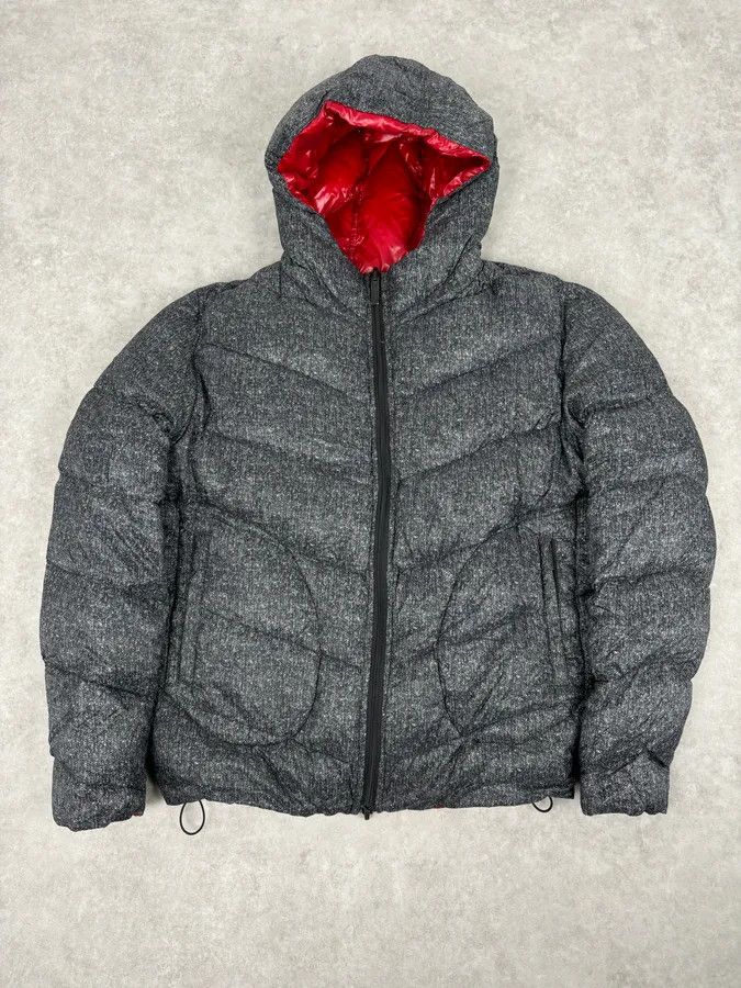 Armani Collezioni Armani Collezioni Grey Red Nylon Reversible Quilted Puffer Jacket Size US M / EU 48-50 / 2 - 2 Thumbnail