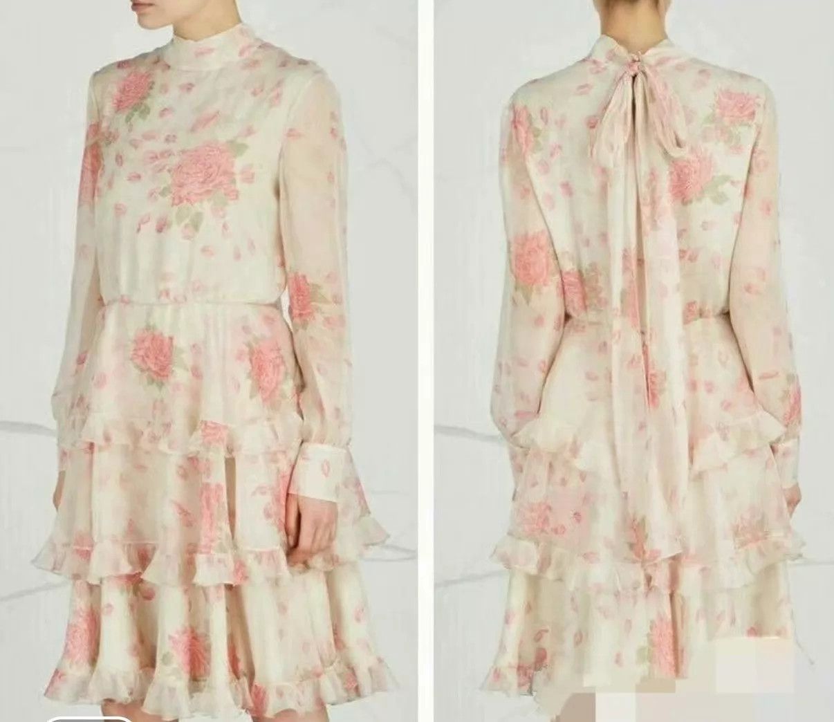 Valentino Valentino Runway Allover Floral 100% Silk Women's Dress 40 Size S / US 4 / IT 40 - 6 Thumbnail