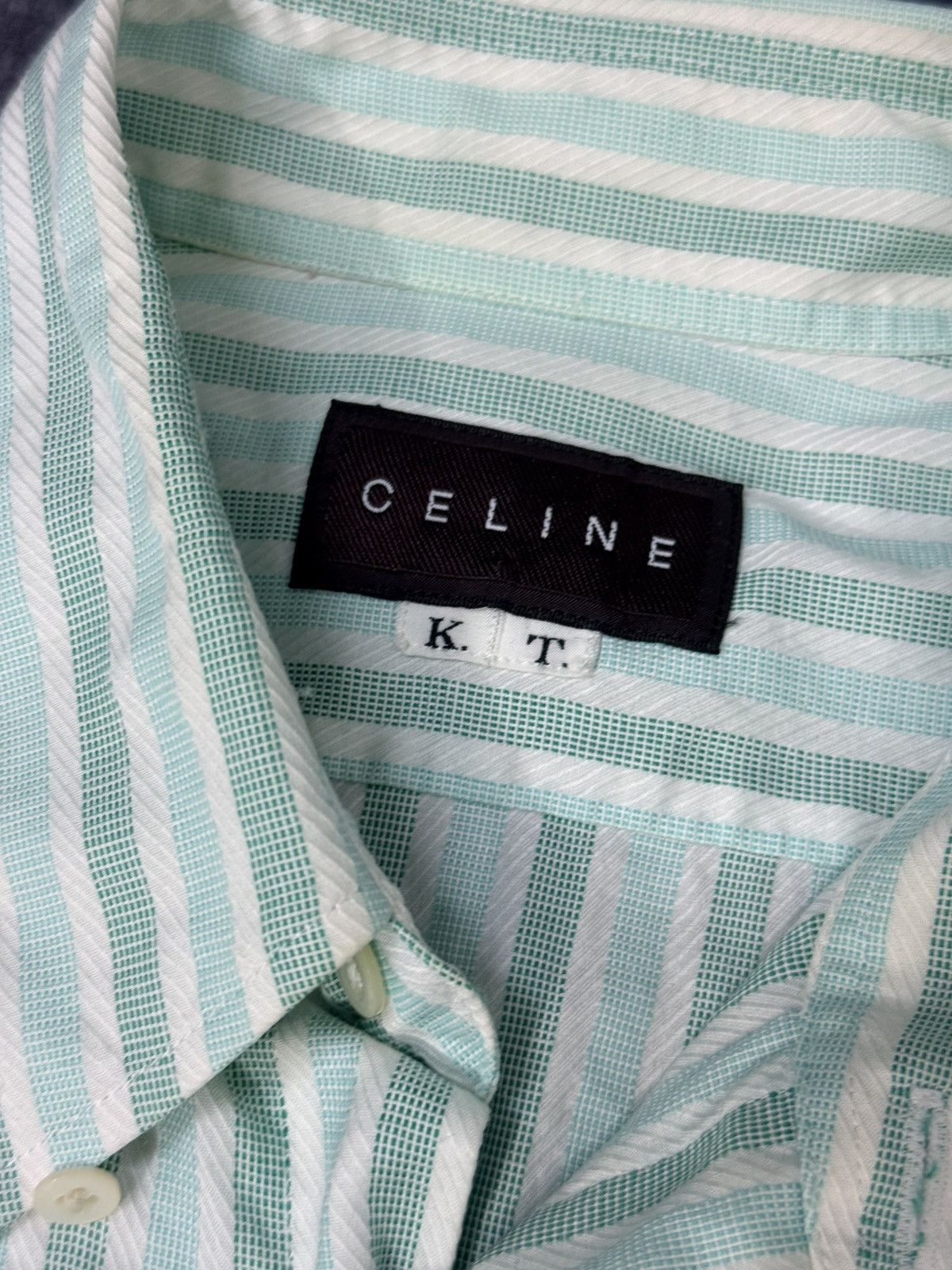 Celine Vtg Celine Striped Shirt amiri cdg julius balenciaga 7🟩3 Size US M / EU 48-50 / 2 - 15 Thumbnail