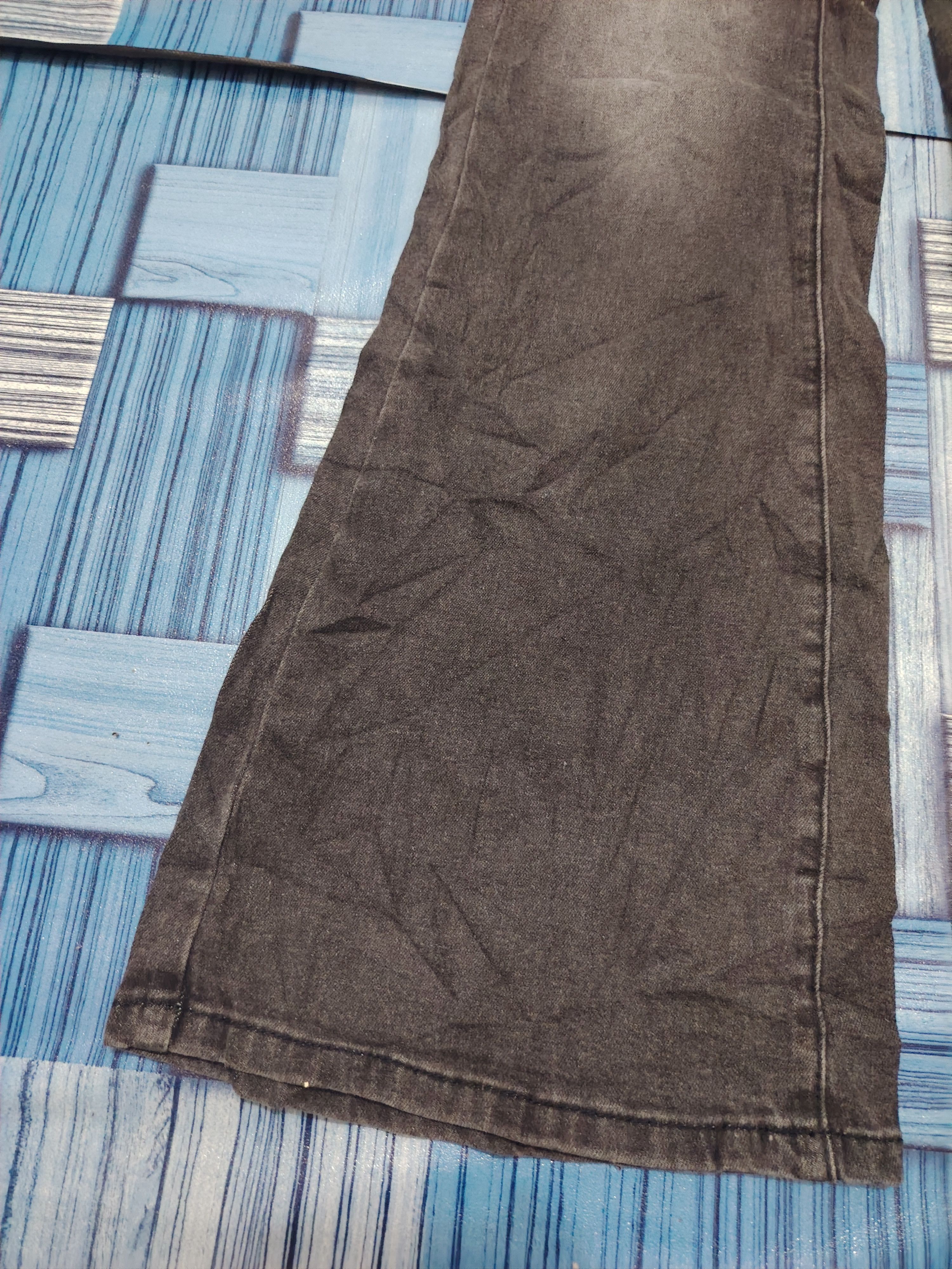 If Six Was Nine Japanese ROMWE Mega Flared Jeans Cross CH style Size US 26 / EU 42 - 7 Thumbnail