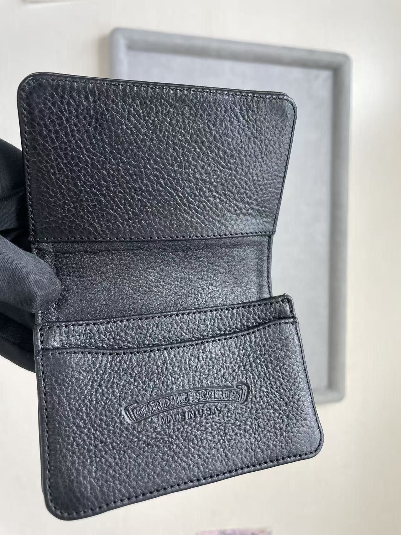 Chrome Hearts Chrome Hearts Black Silver Scroll Folded Cardholder Size ONE SIZE - 6 Thumbnail