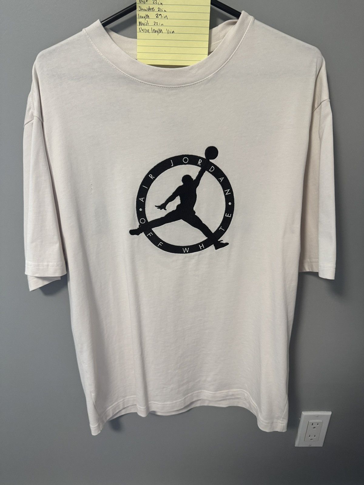 Jordan Brand × Off-White OFF-WHITE X Jordan tee sz M Size US M / EU 48-50 / 2 - 2 Thumbnail