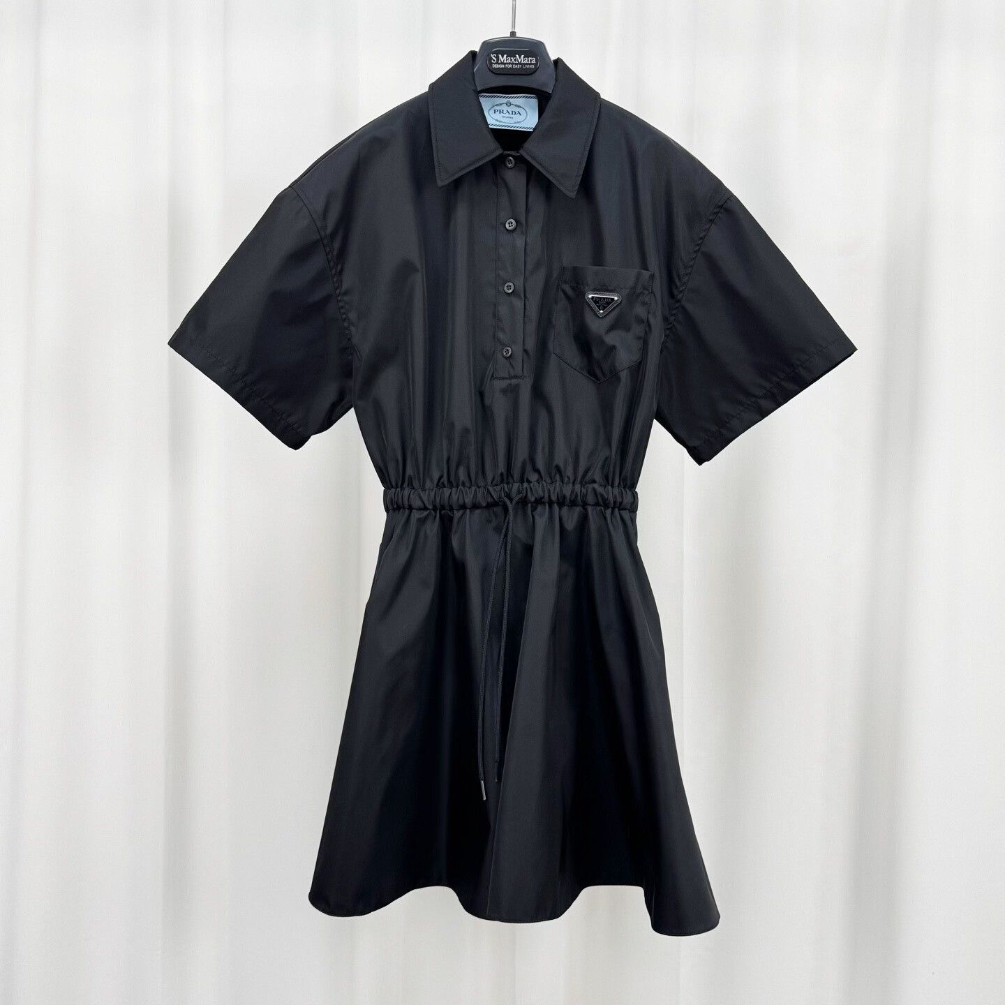 Prada Prada 24SS Nylon Triangle Logo Waist-Tie Dress Size S / US 4 / IT 40 - 1 Thumbnail