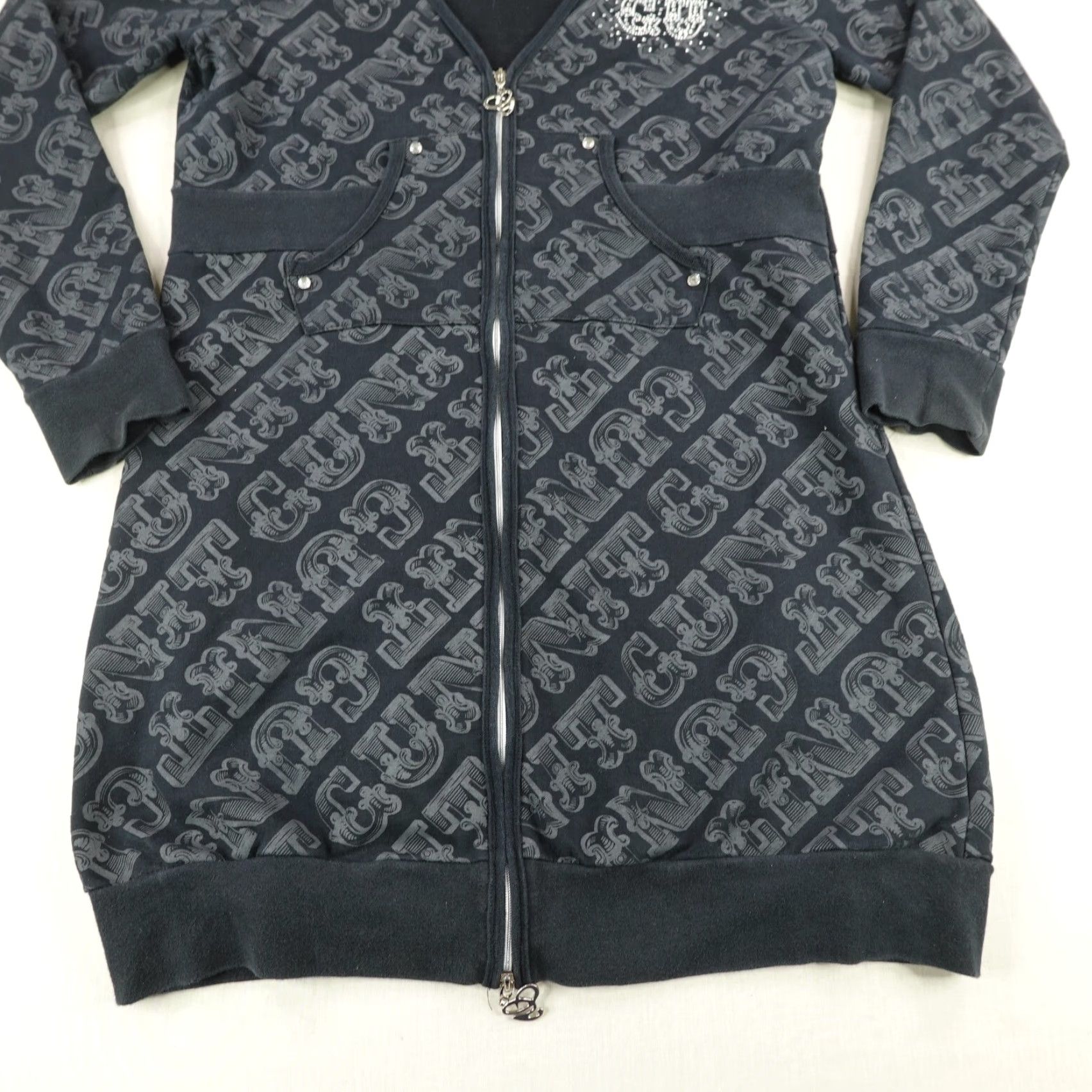 Vintage VINTAGE G-Unit Hoodie Womens XL Black Full Zip Hooded Pockets Zip Logo Hip Hop 90s Theme Mens/Womens Size XL / US 12-14 / IT 48-50 - 3 Thumbnail