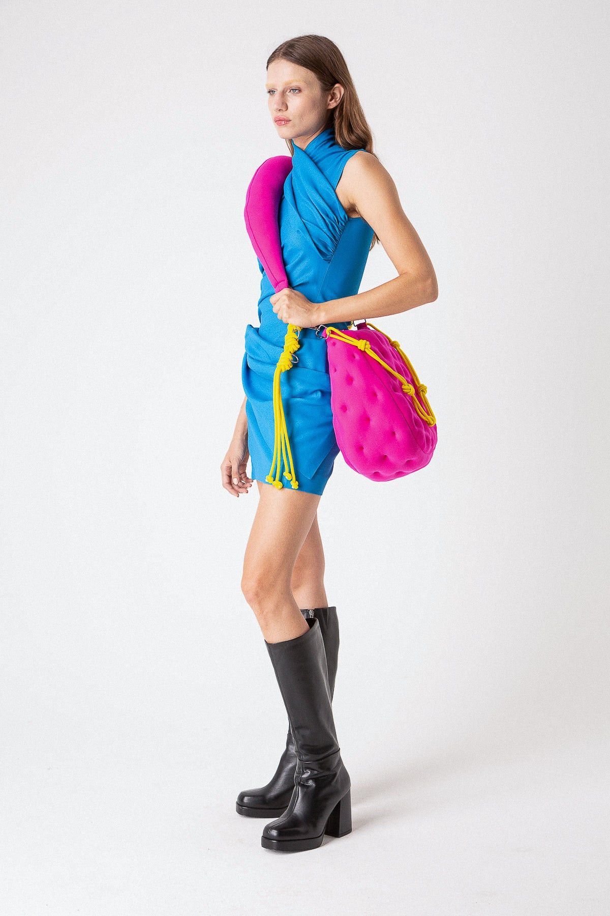 Other $985 NWT SPRIYA LELE DRAPED DRESS Size XS / US 0-2 / IT 36-38 - 4 Thumbnail
