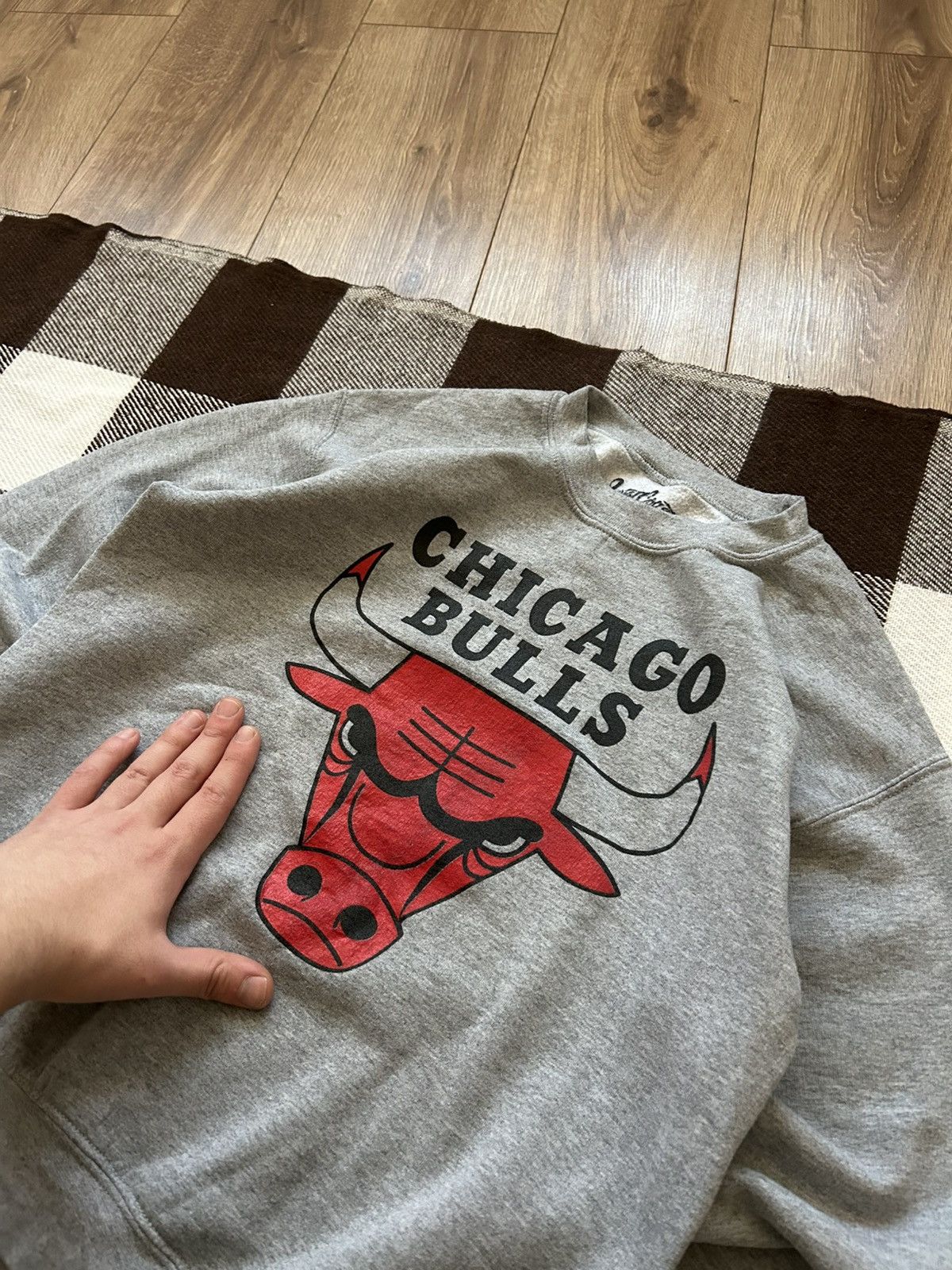 NBA × Vintage Vintage Chicago Bulls big logo made in Usa sweatshirt mens Size US S / EU 44-46 / 1 - 2 Thumbnail