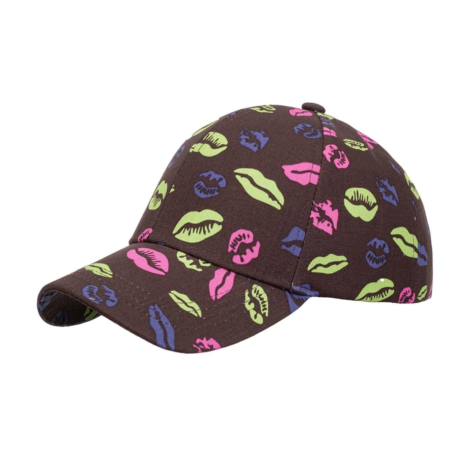 Other All-Over Multicolour Lips Print Baseball Cap | Pop Art Size ONE SIZE - 3 Thumbnail