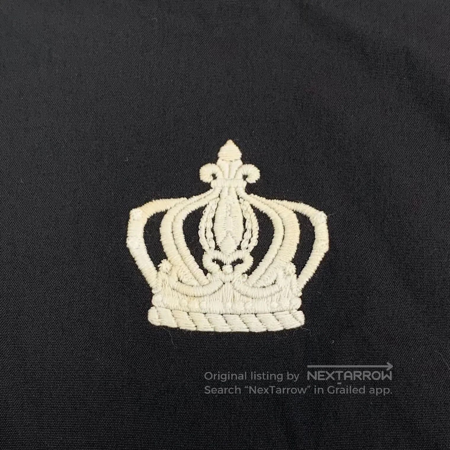 Dolce & Gabbana Dolce Gabbana Black Crown Embroidered Cotton Collar Single Size US XS / EU 42 / 0 - 5 Thumbnail