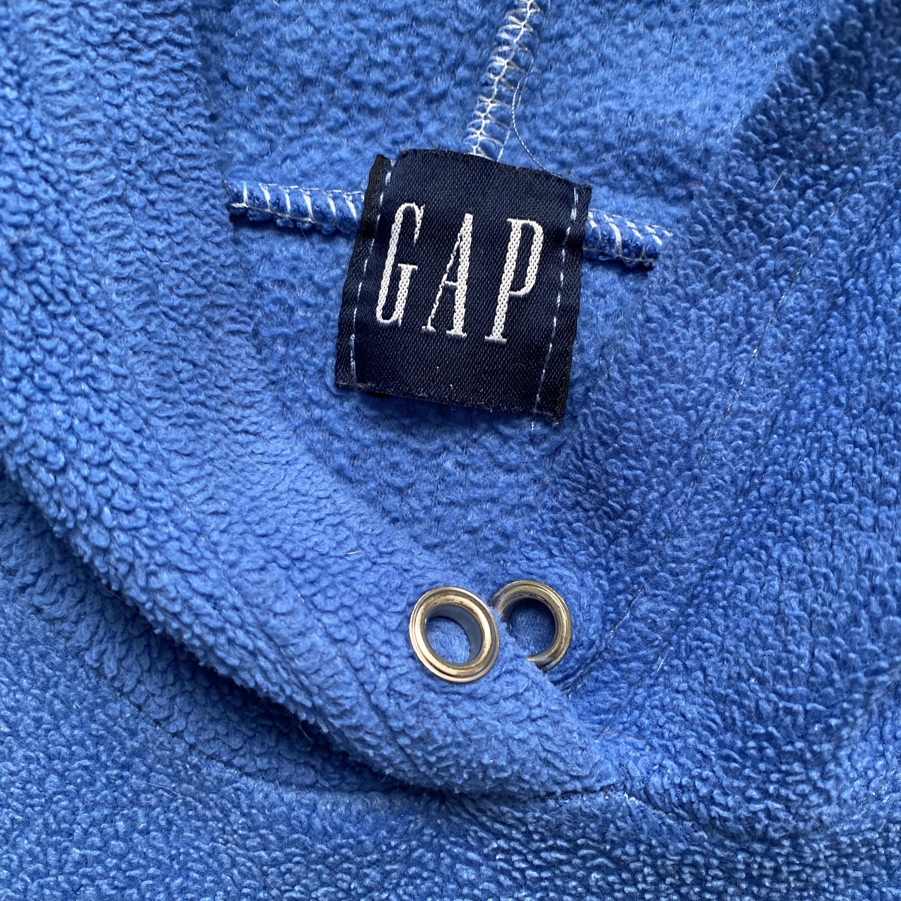 Gap Vintage Gap Fleece Hoodie Embrodery Big Logo Size US S / EU 44-46 / 1 - 5 Thumbnail