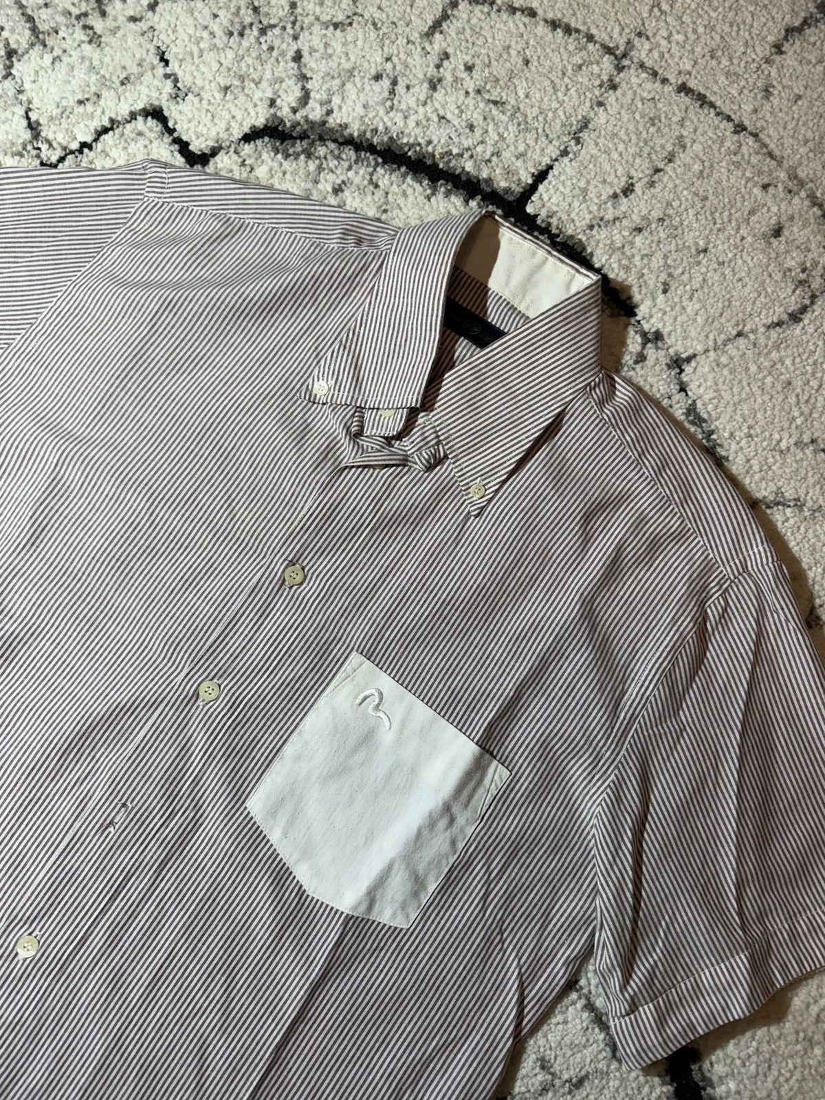 Evisu × Japanese Brand × Vintage Vintage Evisu Deluxe Shirt Short Sleeve Japanese Streetwear Size US L / EU 52-54 / 3 - 5 Thumbnail