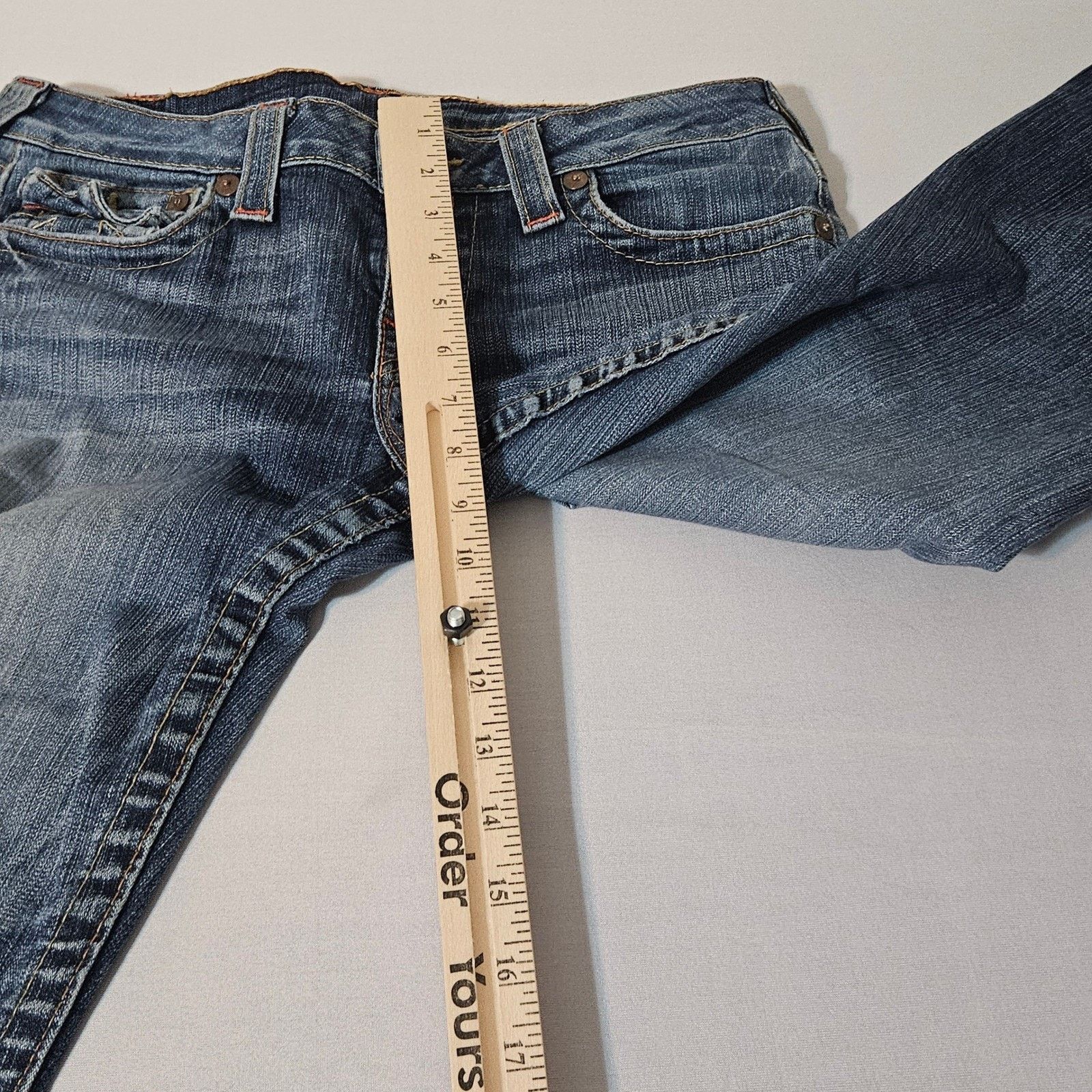 True Religion True Religion Billy Flap Pockets Men Jeans Blue Denim 31x29 Size US 31 - 11 Thumbnail