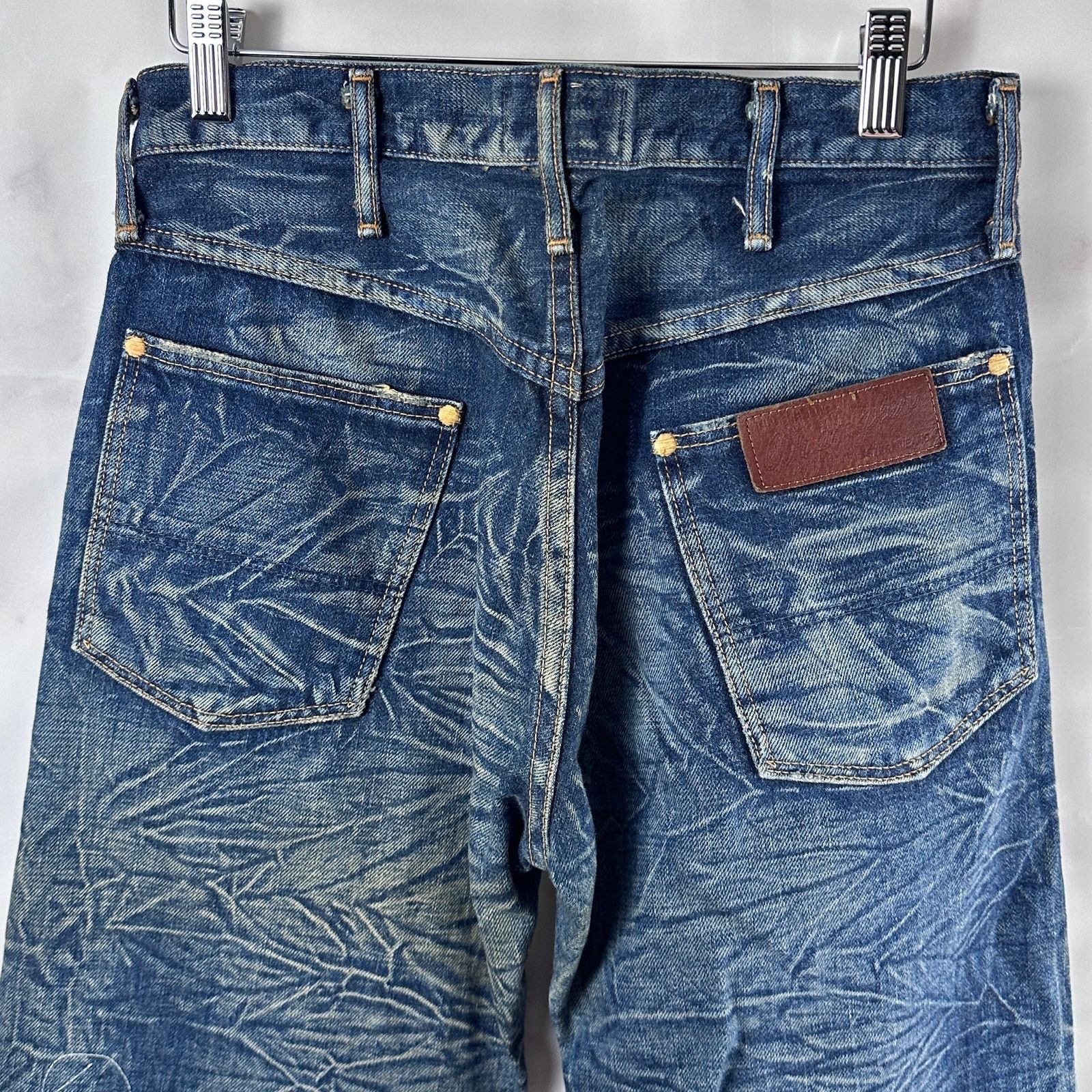 Wrangler Vintage Sanforized Repaired Selvedge Big Ben Denim Size US 29 - 9 Thumbnail