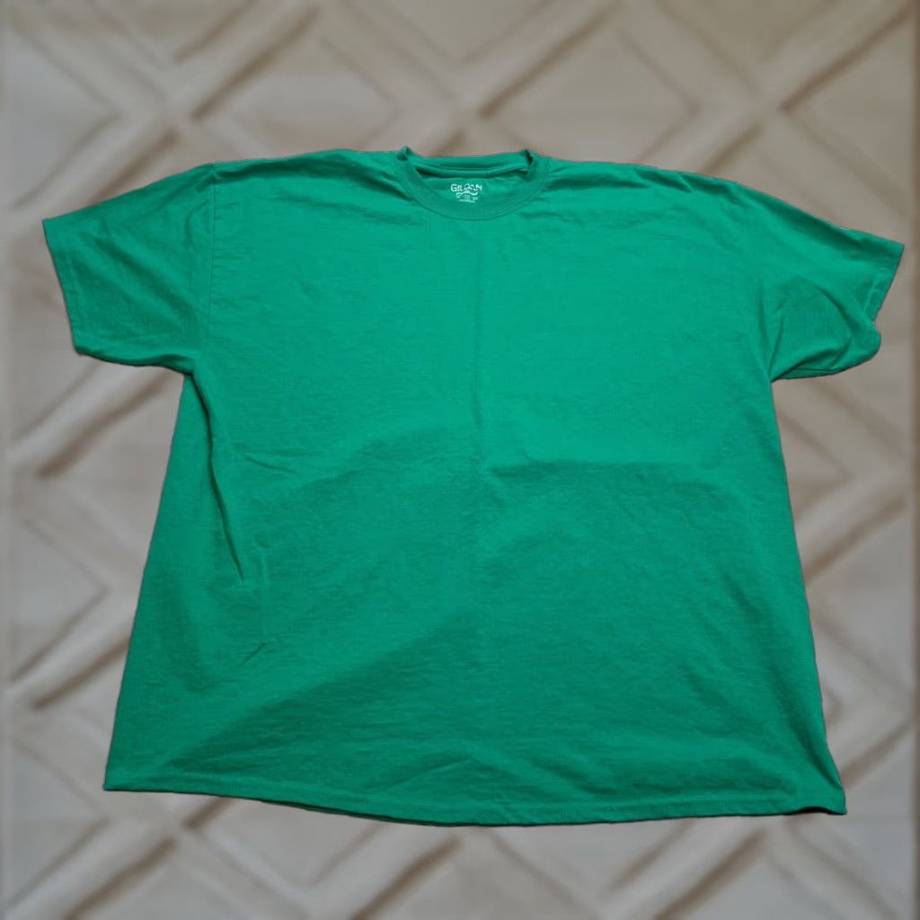 Gildan Gildan Dry Blend Shirt Mens 2XL Green Short Sleeve Tee Adult Basic Crew Neck Knit Cotton Blend Solid Logo Size US XXL / EU 58 / 5 - 1 Thumbnail