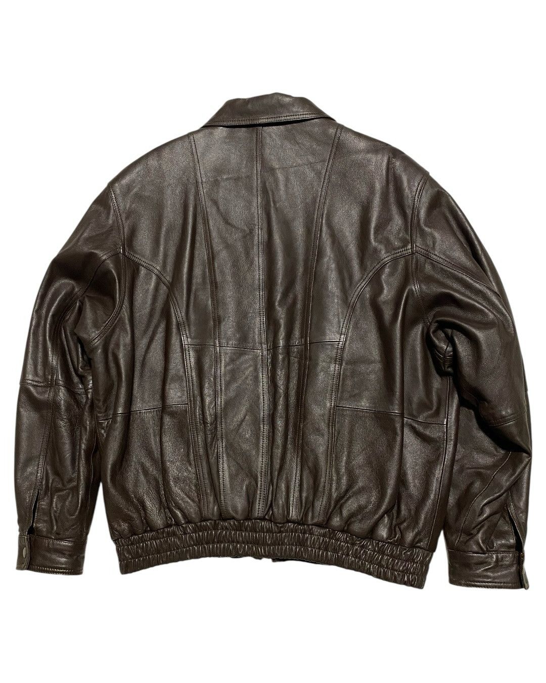 Genuine Leather 90’s real leather brown jacket Avirex Schott Diesel style Size US L / EU 52-54 / 3 - 3 Thumbnail