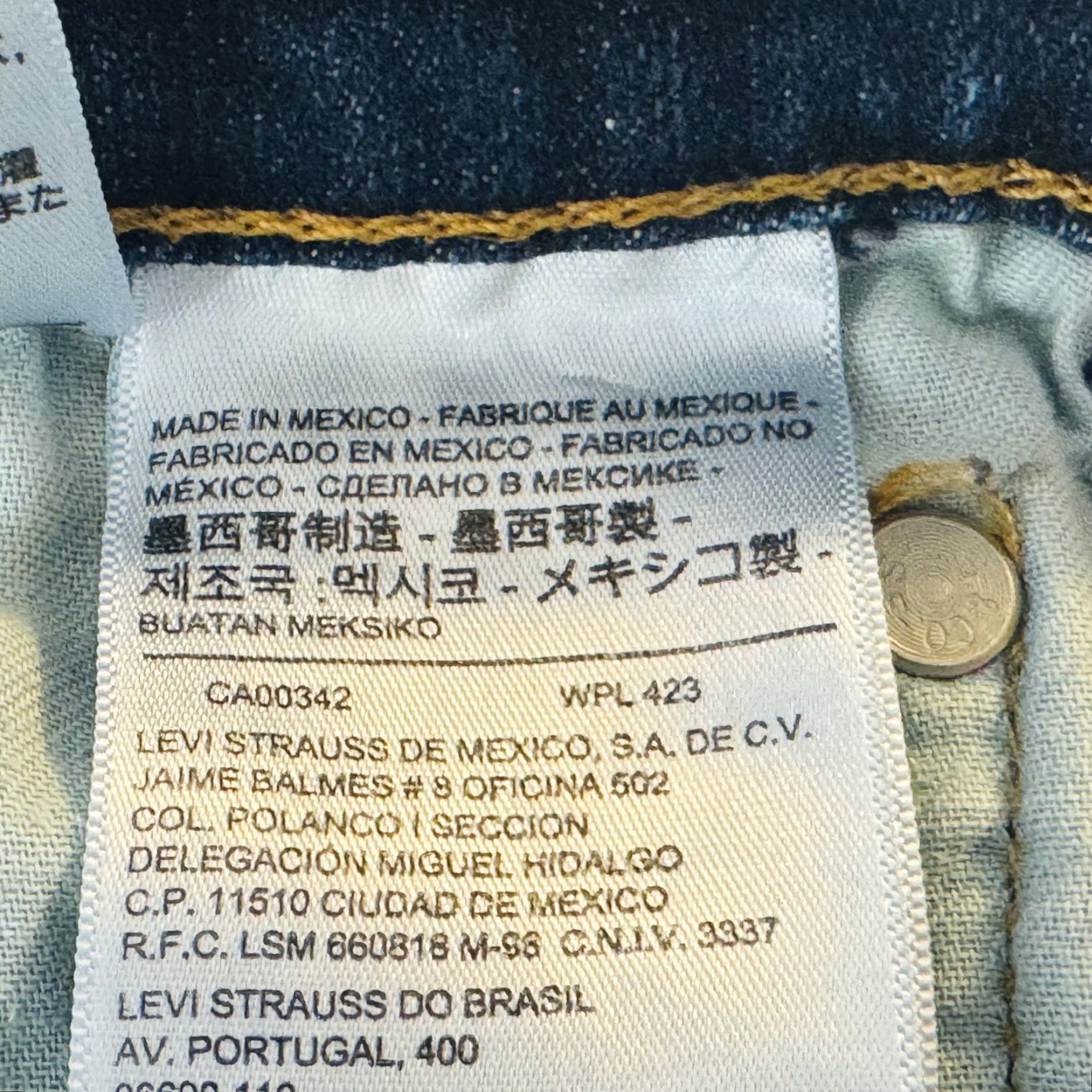 Levi's Levi's 513 Jeans Slim Straight Mens 29x32 Blue Medium Wash Denim Stretch Pocket Zipper Size US 29 - 7 Thumbnail