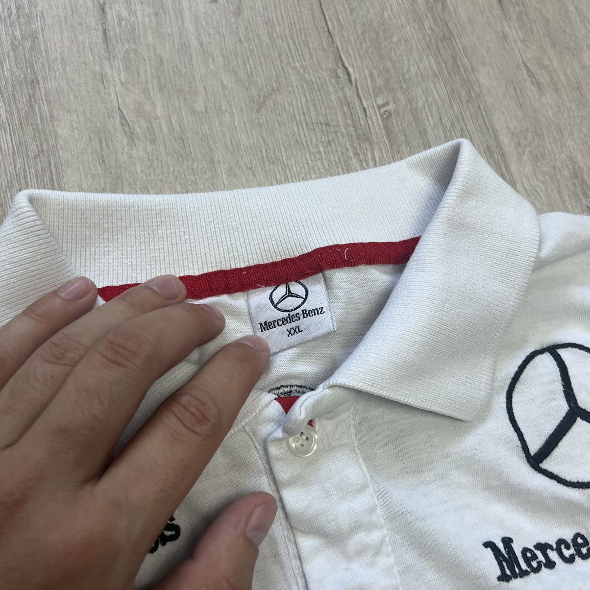 Mercedes-Benz × Vintage Vintage T-shirts Mercedes- Benz Mc Laren AMG D2 Polo Y2K Size US L / EU 52-54 / 3 - 4 Thumbnail