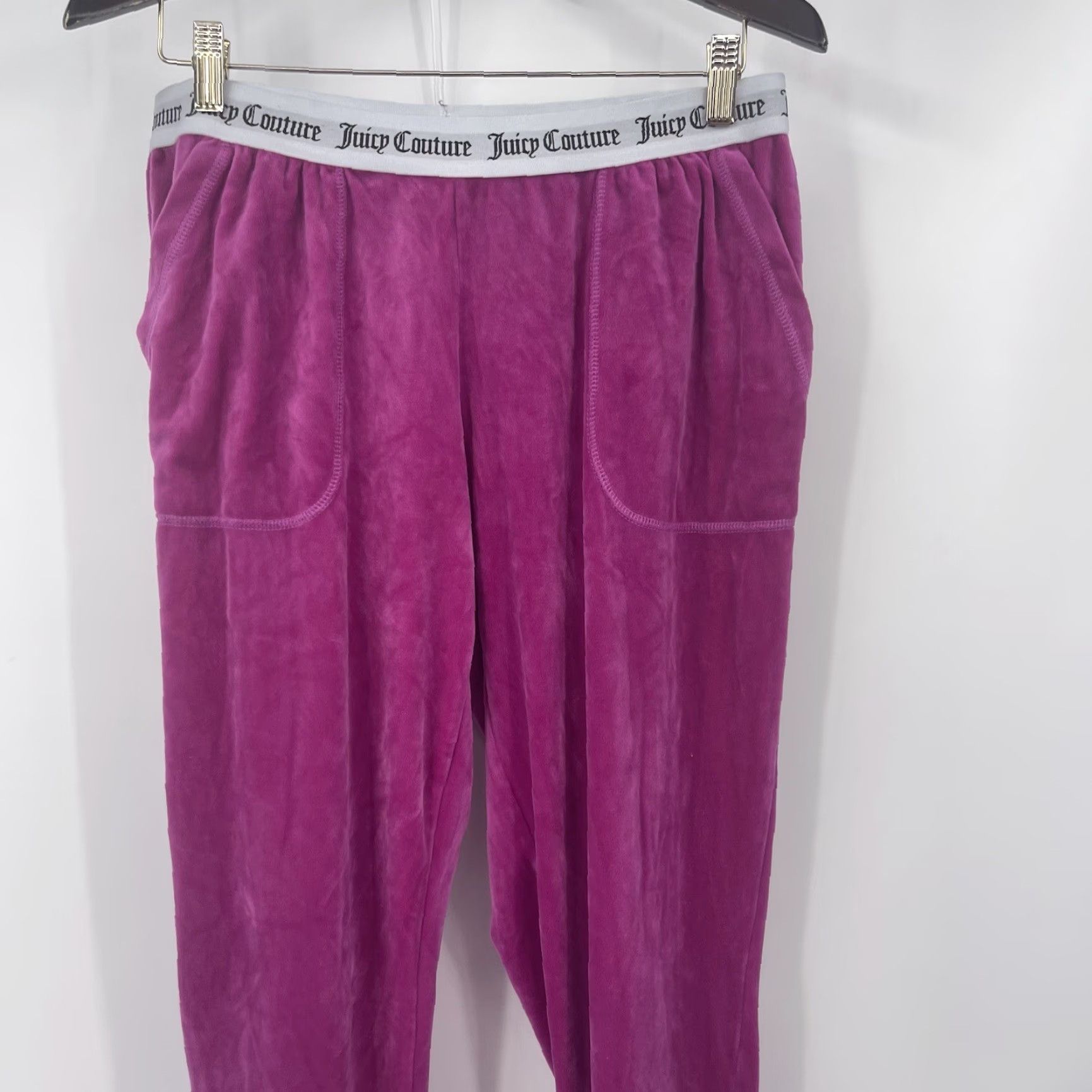 Juicy Couture Juicy Couture Womens Large Jeweled OG Big Bling Velour Track Pants y2k Jogger Size 36" / US 14 / IT 50 - 2 Thumbnail