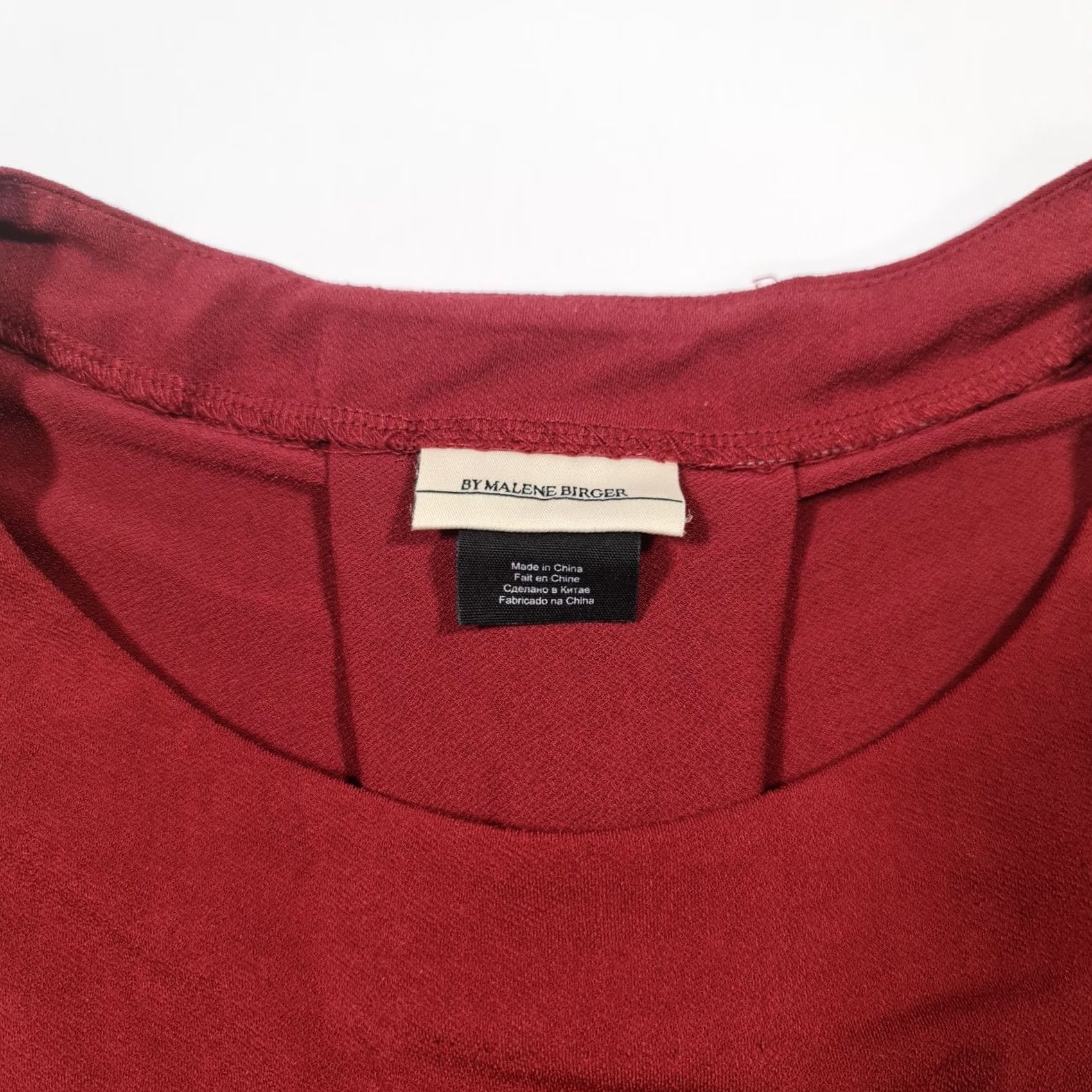By Malene Birger By Malene Birger Dress Womens Red XS Short Sleeve Midi Fit & Flare Knee Length Size 26" / US 2 / IT 38 - 4 Thumbnail