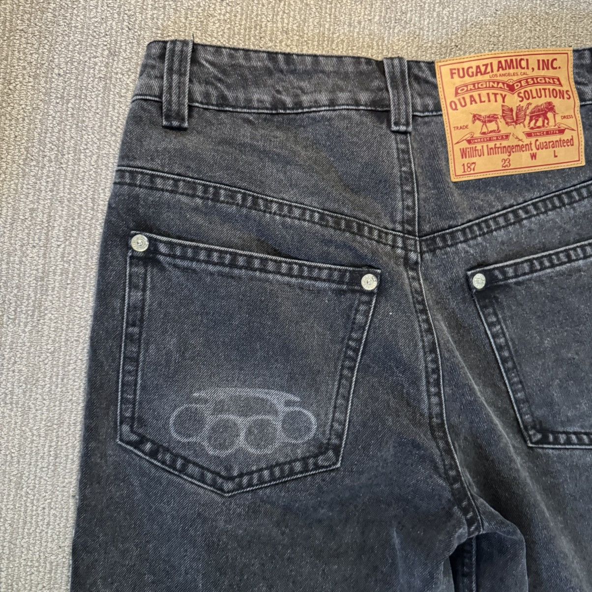 Fugazi FUGAZI Novelty denim shorts washed black brass knuckles Size US 30 / EU 46 - 3 Thumbnail