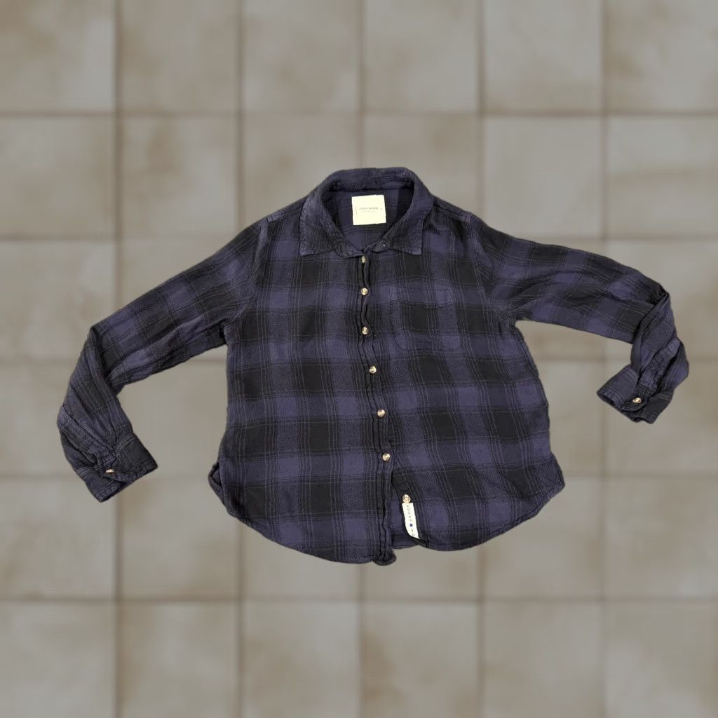 Lucky Brand Lucky Brand Button-Up Shirt Womens XS Blue Plaid Long Sleeve Casual Lightweight Shirt Womens XS Blue Plaid Long Sleeve Casual Lightweight Size XS / US 0-2 / IT 36-38 - 1 Thumbnail