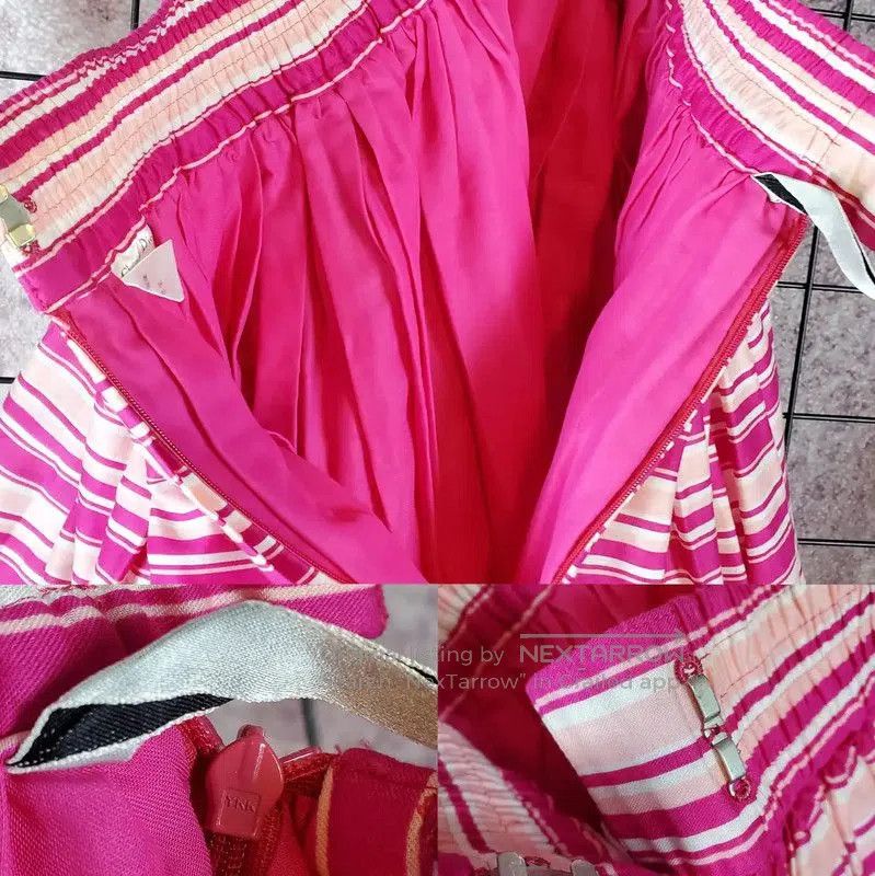 Dior Dior Pleated Skirt in Spring Pink Stripes . Size 26" / US 2 / IT 38 - 7 Thumbnail