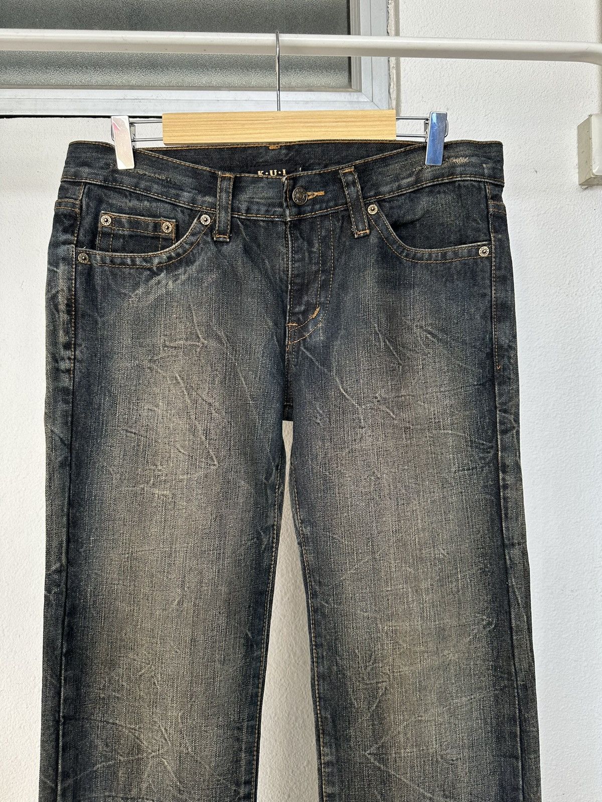 Japanese Brand 🔥Jrock / Vkei🔥 - K.U.I Co. Ltd mudmax denim jeans Size US 35 - 13 Thumbnail