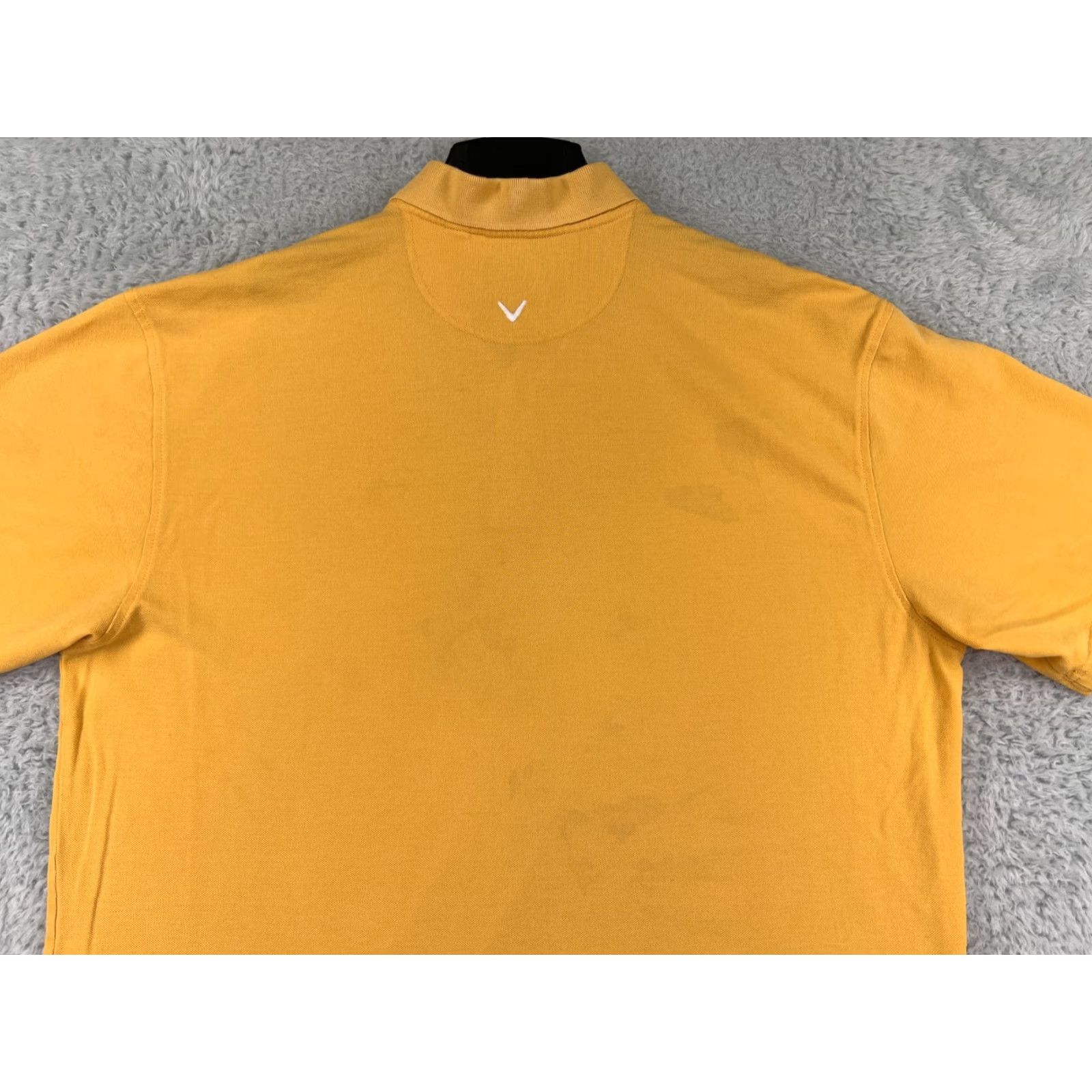 Callaway Callaway Golf Polo Shirt Mens XL Yellow Short Sleeve Knit 100% Cotton Regular Fit Shirt Men’s Golf Polo Size US XL / EU 56 / 4 - 6 Thumbnail
