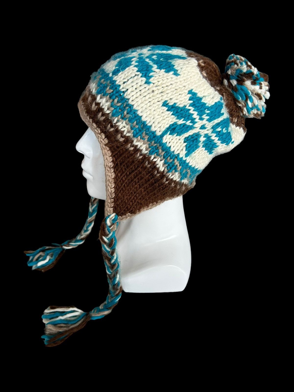 Japanese Brand × Kapital × Vintage Hippies style Crochet Knitted fur Beanie Hats Size ONE SIZE - 2 Thumbnail