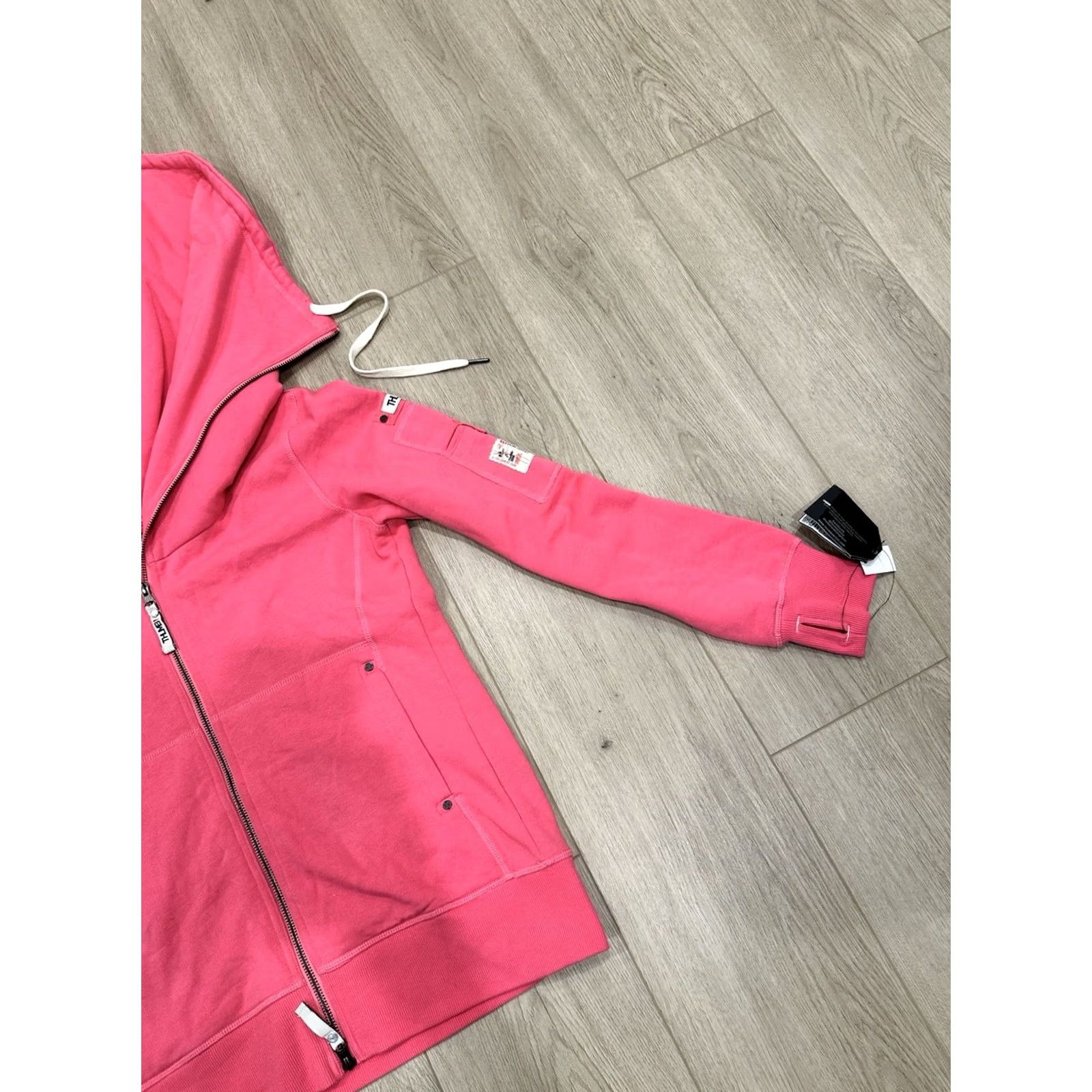 Vintage NWT Thumb United Pink Zip Up High Neck Funnel Hoodie Women’s Medium Size M / US 6-8 / IT 42-44 - 2 Thumbnail
