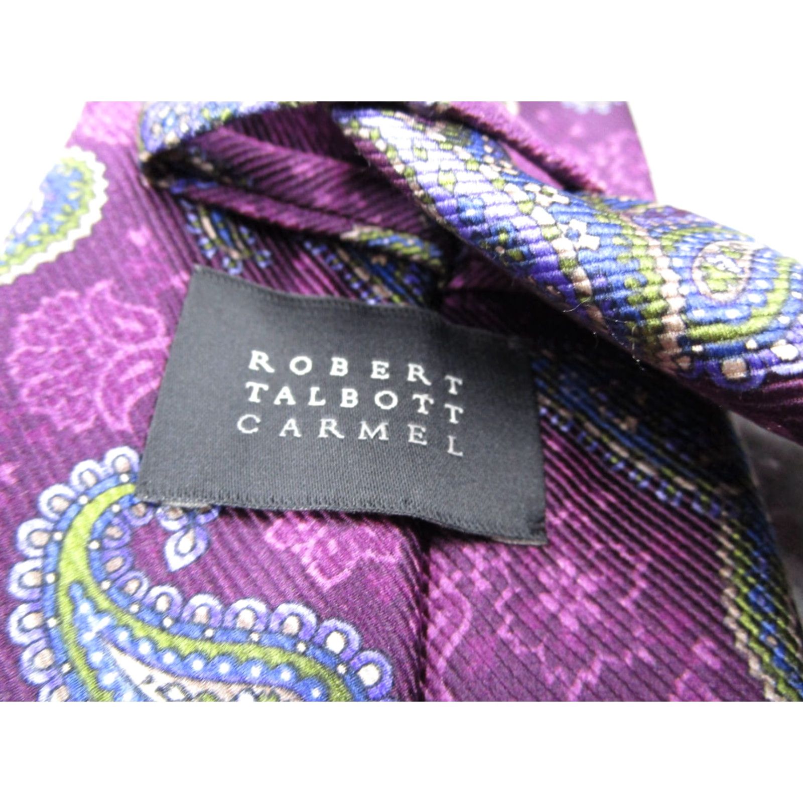 Robert Talbott Robert Talbott Purple Paisley Silk Tie One Size Classic Designer Made in USA Size ONE SIZE - 3 Thumbnail