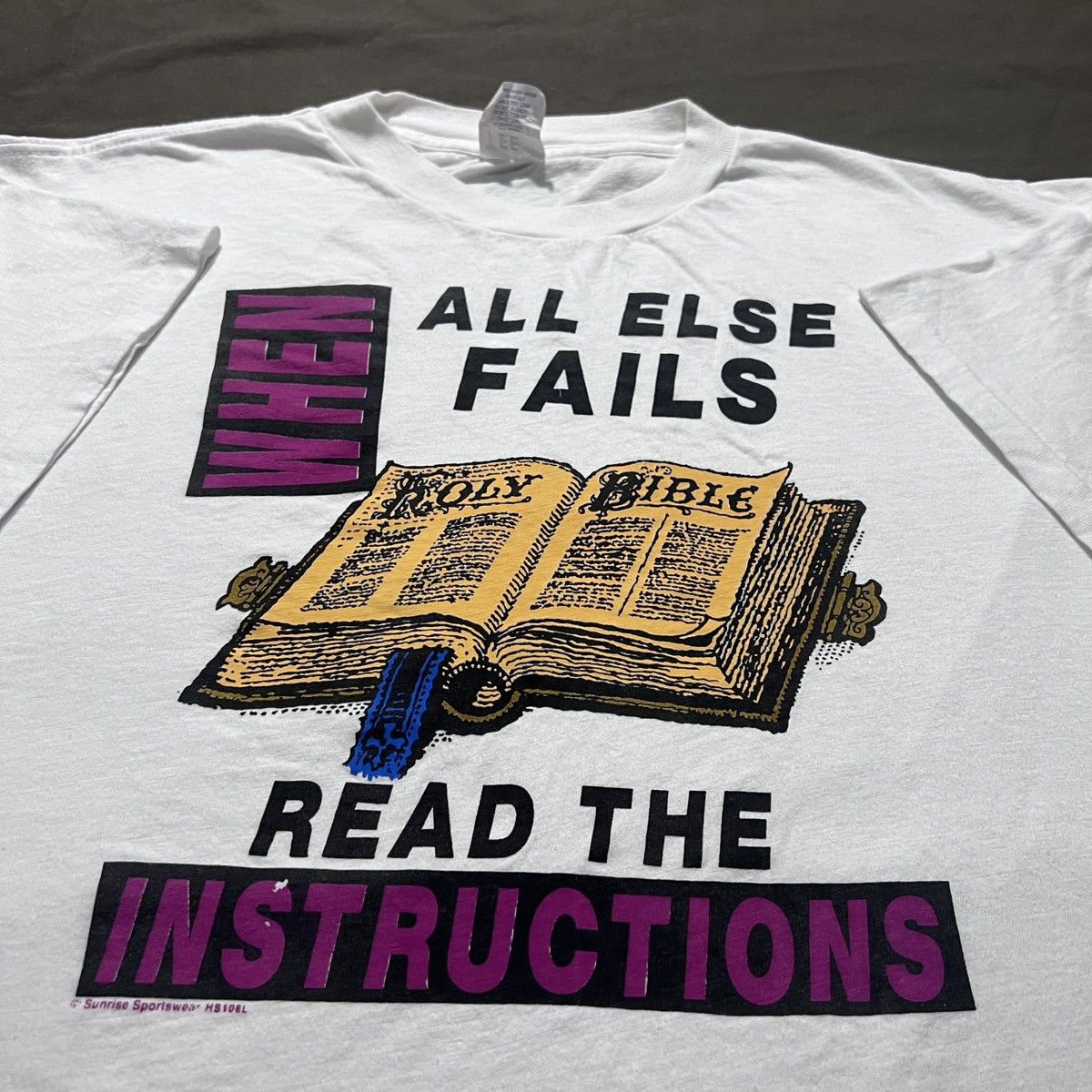 Vintage Vintage 90s Jesus God Holy Bible Promo Tee XL Size US XL / EU 56 / 4 - 1 Thumbnail