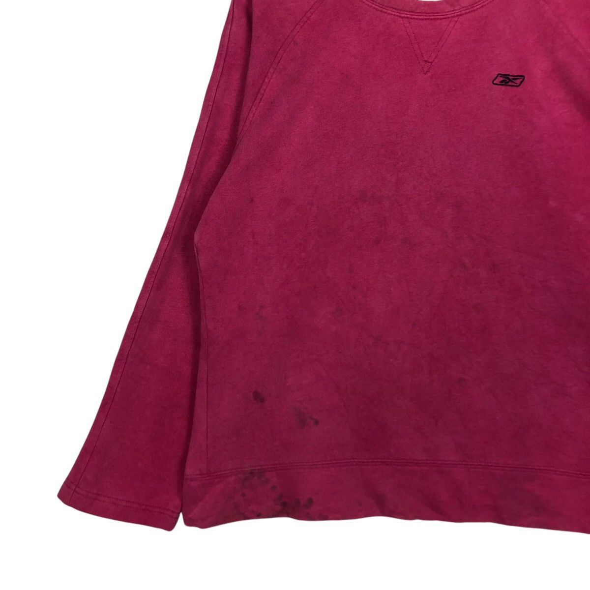 Japanese Brand 📌Vintage Sweatshirt Cropped Design Reebok Rich Pink Size US L / EU 52-54 / 3 - 5 Thumbnail