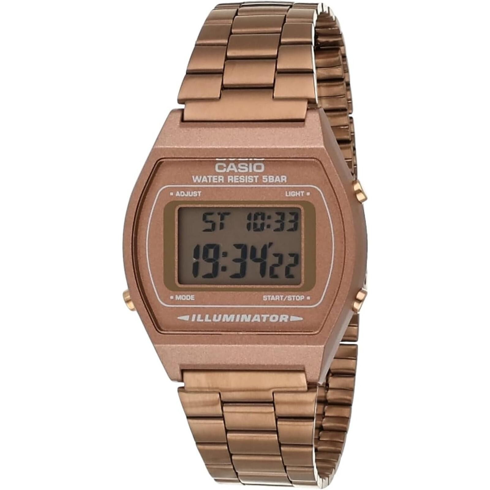 Casio Casio Unisex Digital Watch with Rose Gold Dial - B640WC-5ADF Size ONE SIZE - 1 Preview