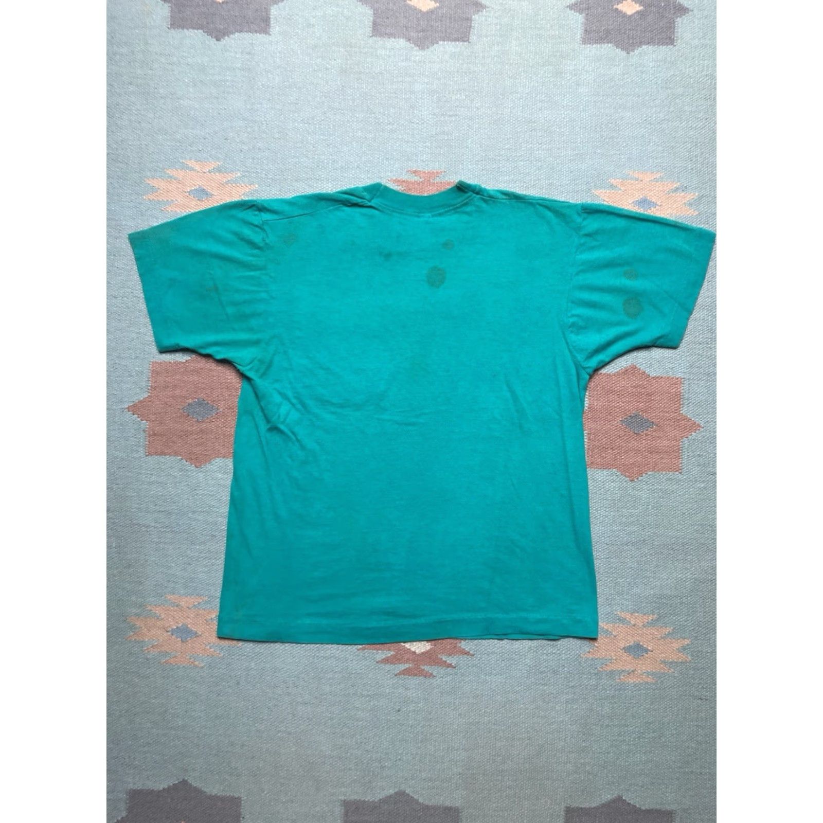 Fruit Of The Loom VINTAGE Fruit of the Loom T-Shirt Pocket Turquoise 80s Large Men Size US L / EU 52-54 / 3 - 2 Thumbnail