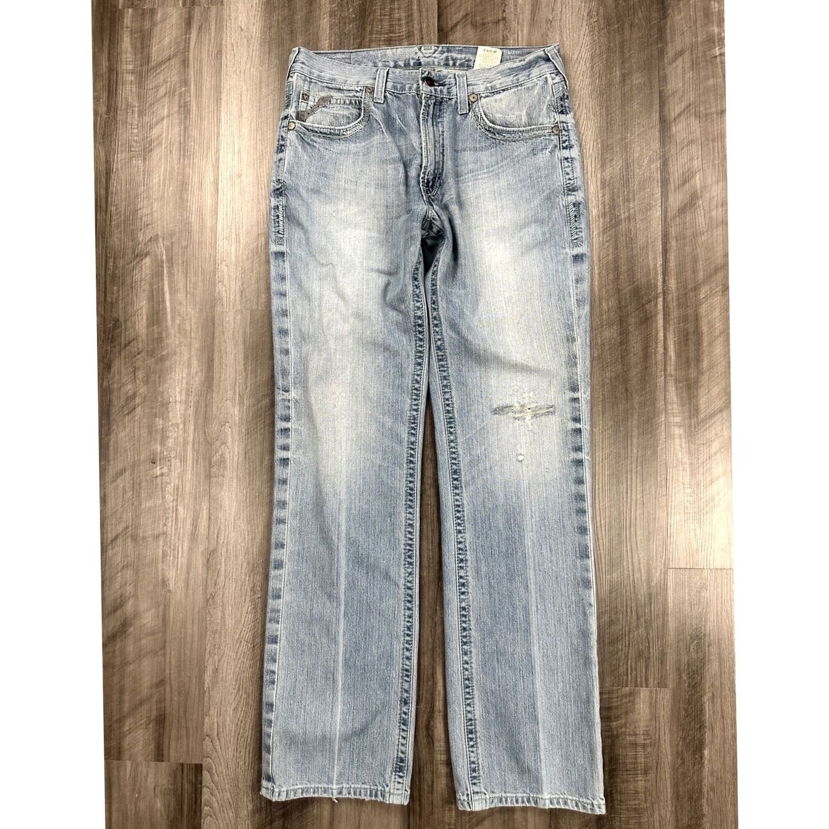 Ariat Ariat M5 Straight Gambler Stackable Jeans 34x36 Light Wash Men’s Size US 34 / EU 50 - 3 Thumbnail