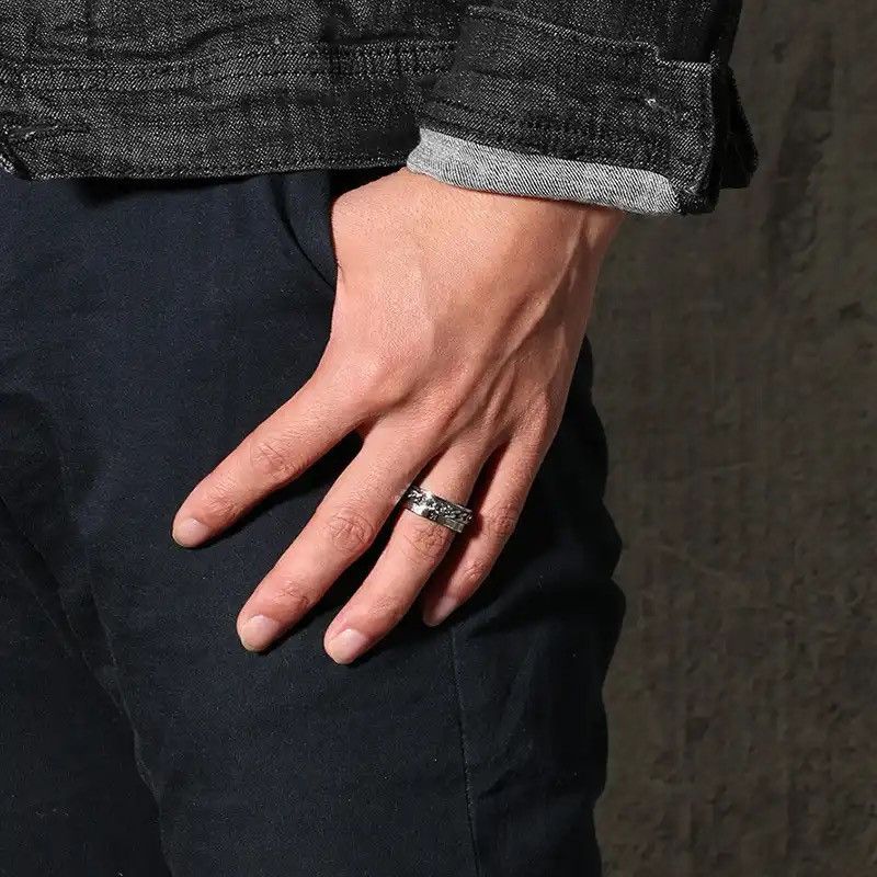 Other Stylish Roman Numeral Rotatable Curb Chain Ring Size ONE SIZE - 3 Thumbnail