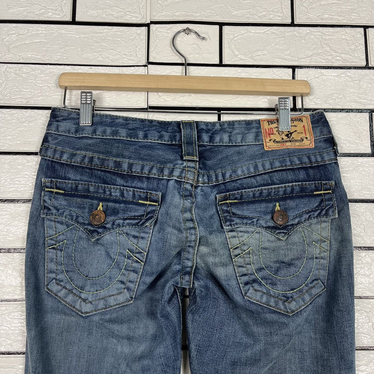 Japanese Brand Vintage True Religion Brand Jeans Patchwork Denim Size 28" / US 6 / IT 42 - 8 Thumbnail