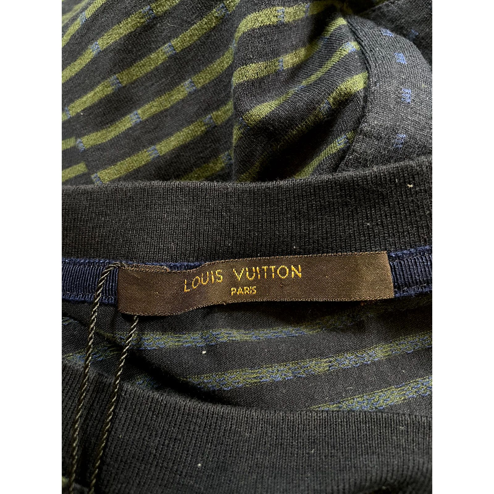 Louis Vuitton Louis Vuitton Striped V Green & Blue Tee Size US L / EU 52-54 / 3 - 4 Thumbnail