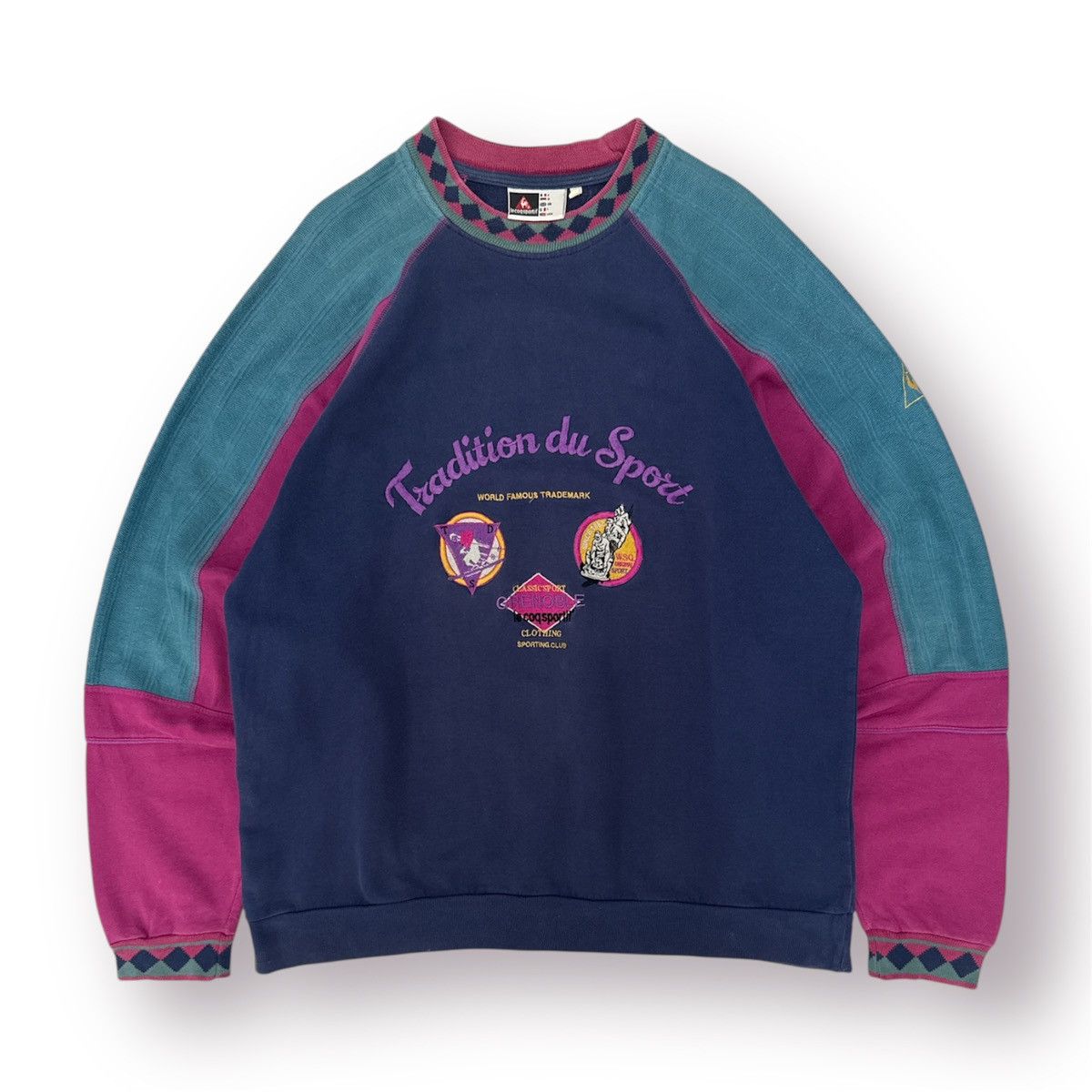 Le Coq Sportif 🔥 Vintage 90's Le Coq Sportif Grenoble Sport Sweatshirt Size US M / EU 48-50 / 2 - 1 Thumbnail