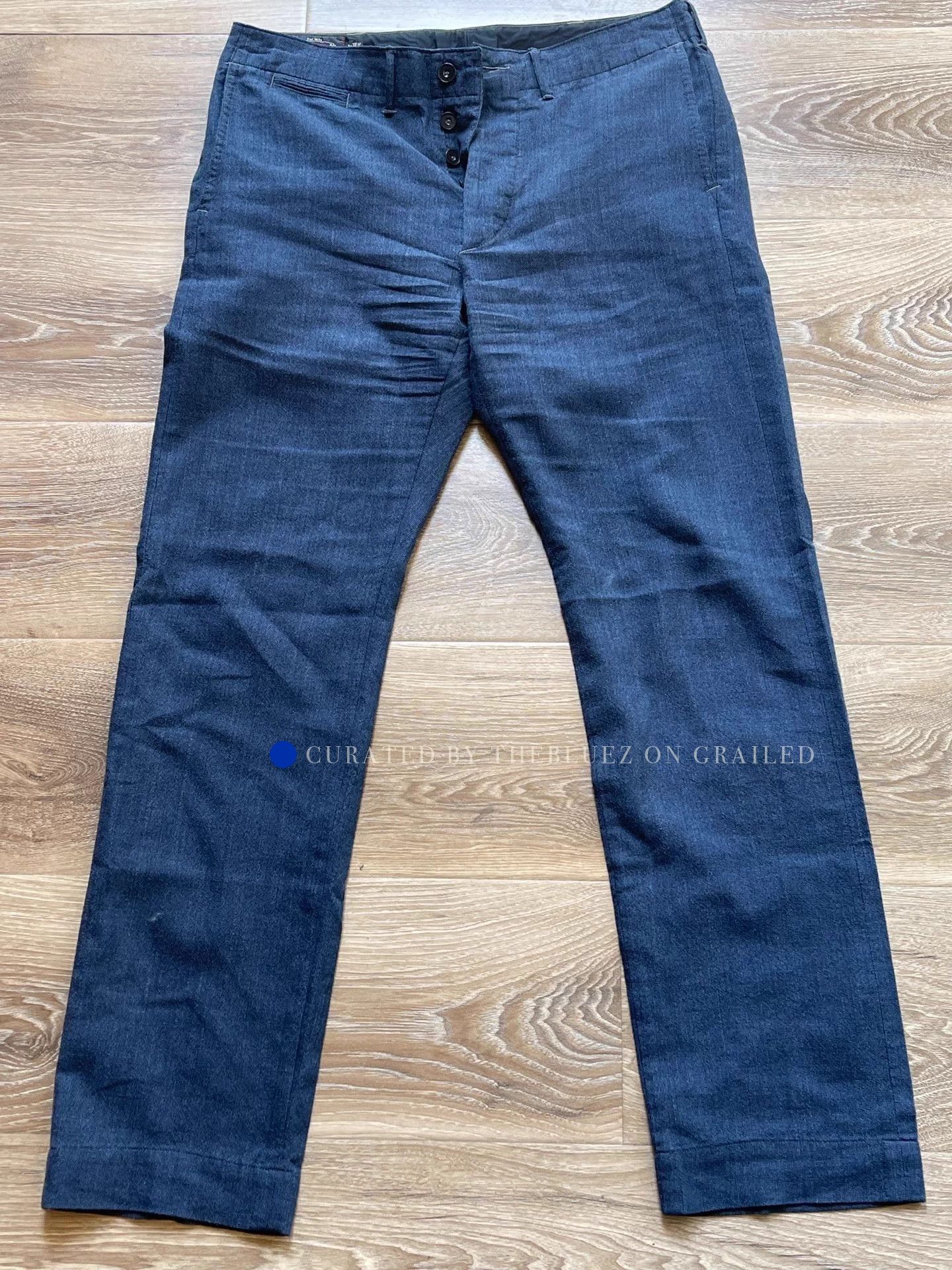 RRL Ralph Lauren Indigo Dyed Tailored Suit Pants Size US 32 / EU 48 - 1 Thumbnail