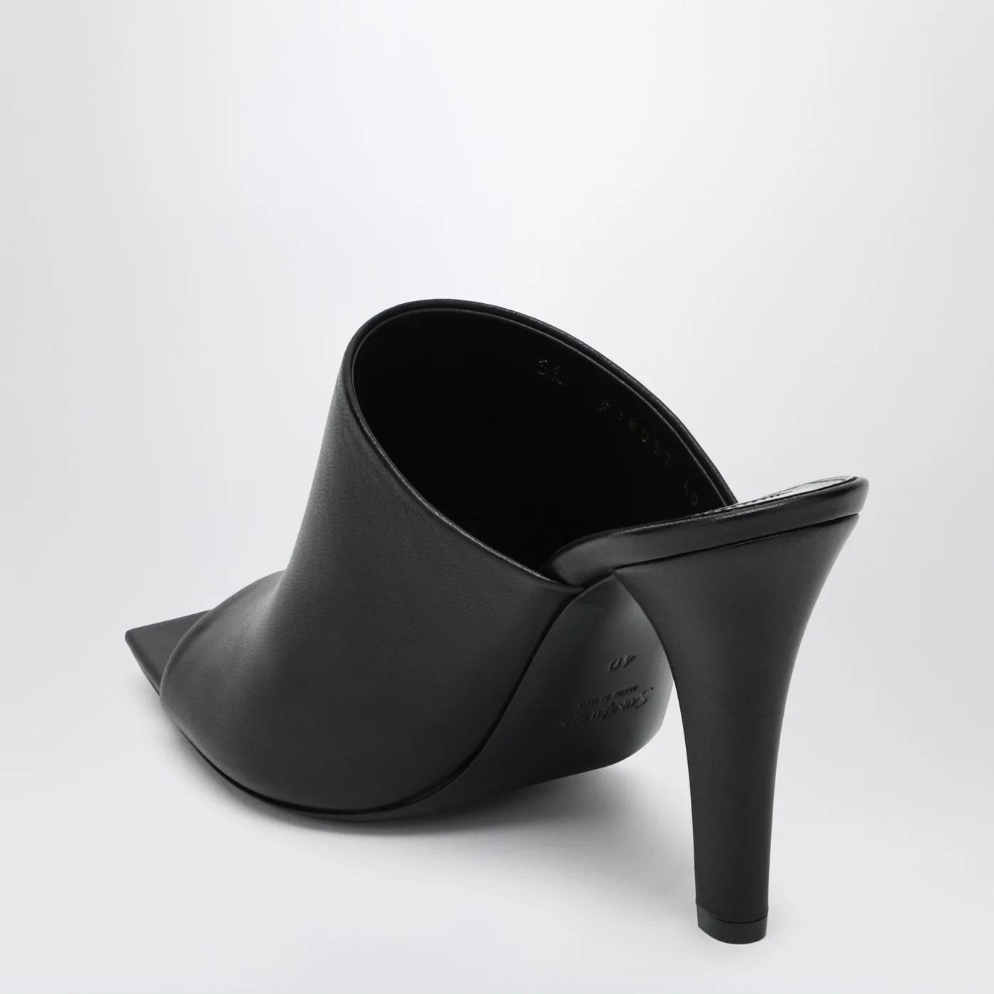 Saint Laurent Paris o1d2blof0526 Leather Mules in Black Size US 10 / IT 40 - 4 Thumbnail